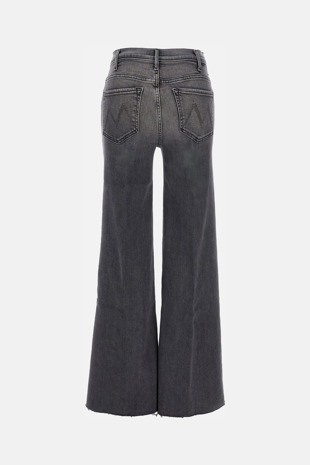 Mother Jeans Hustler Roller Sneak Fray In Black