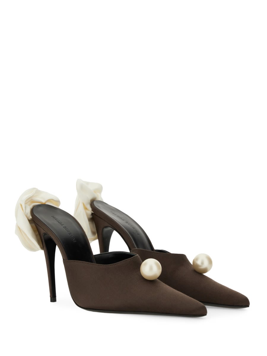 Magda Butrym Synthetic Fibers Mules In Brown