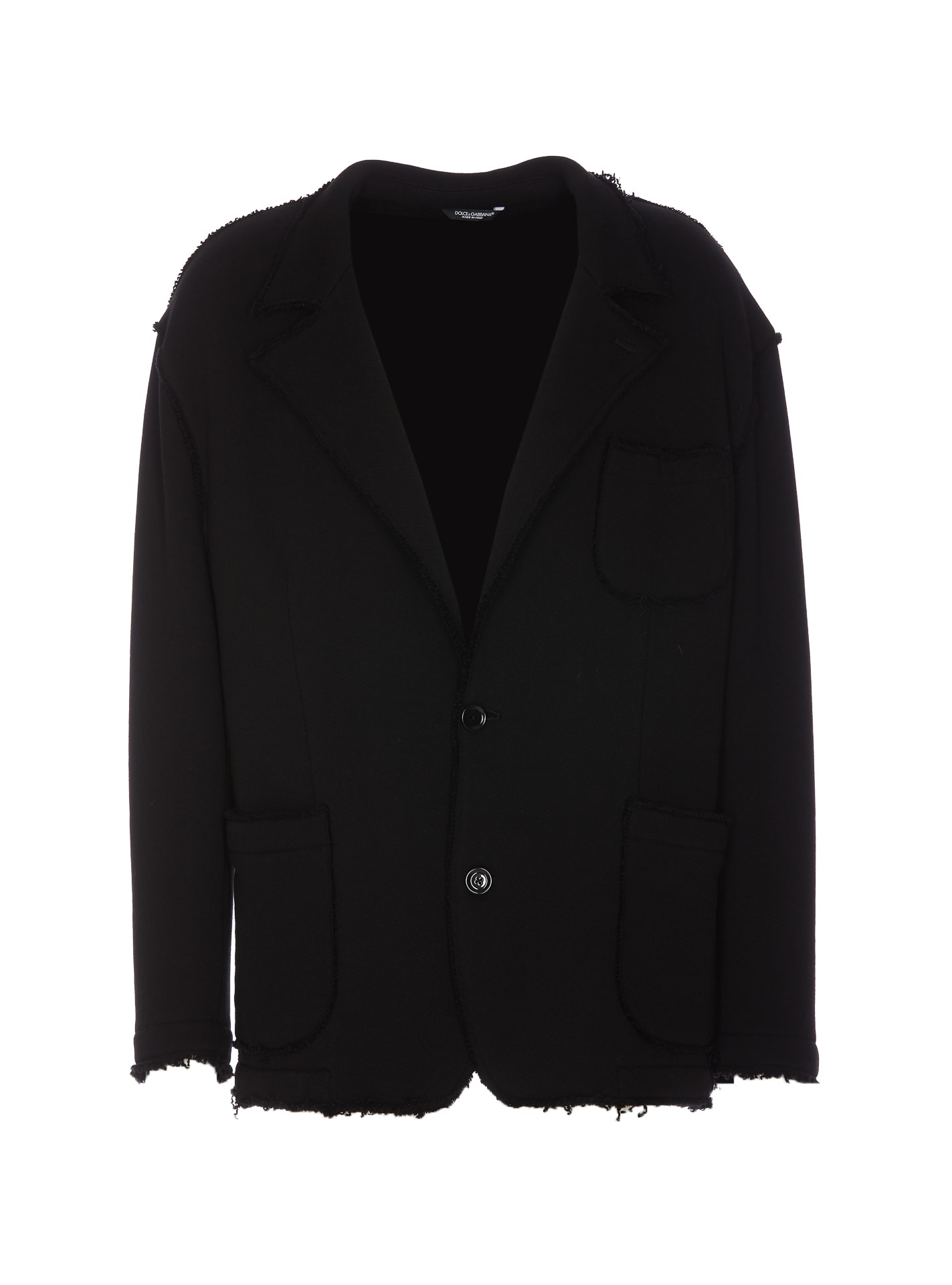 Shop Dolce & Gabbana Logo Plaque Over Jacket In Black