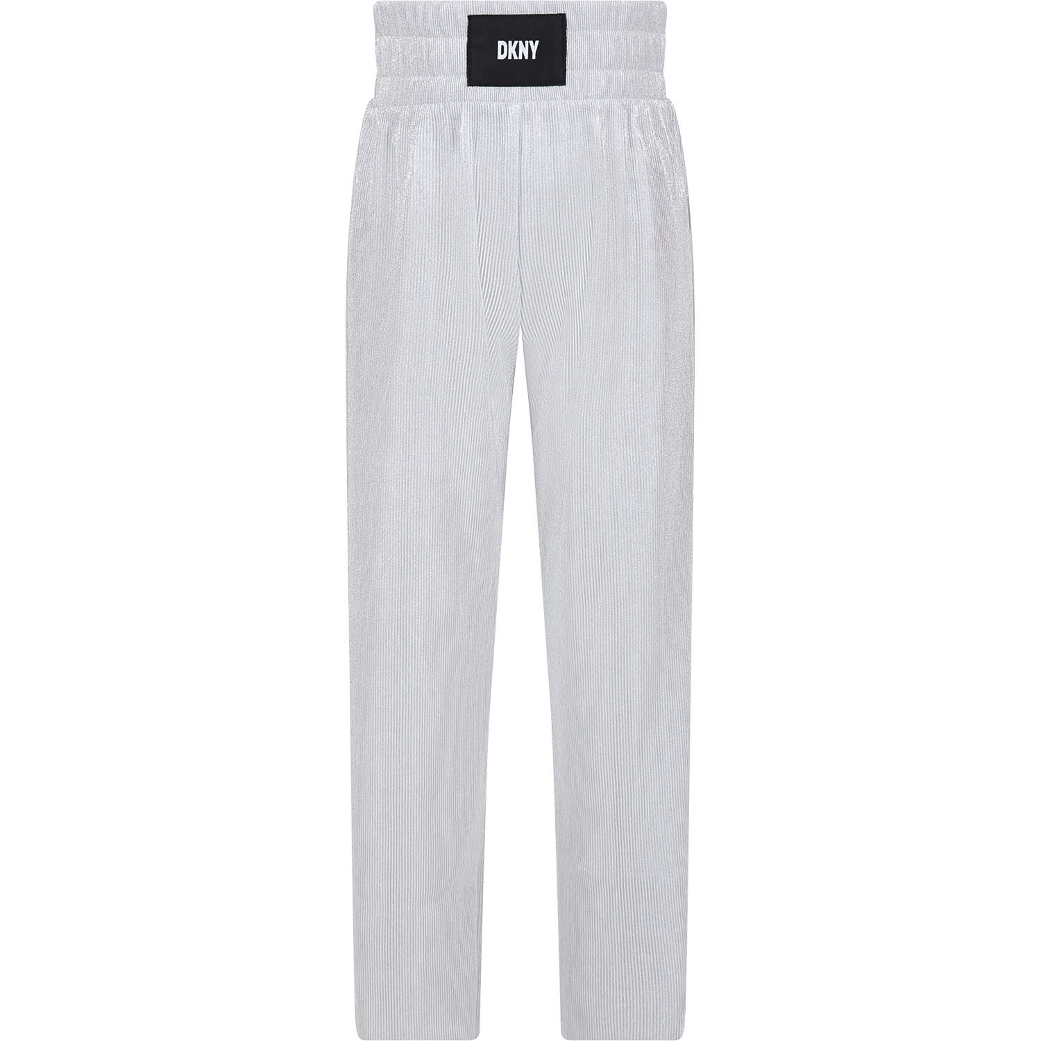 Dkny Kids' Silver Trousers For Girl With Logo