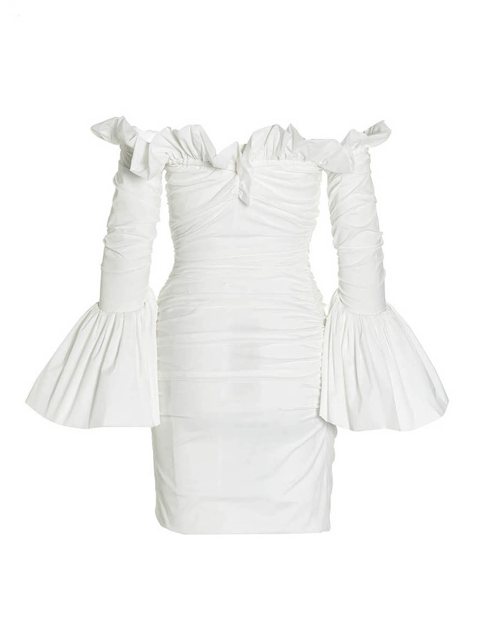 Shop Philosophy Di Lorenzo Serafini Draped Dress In White