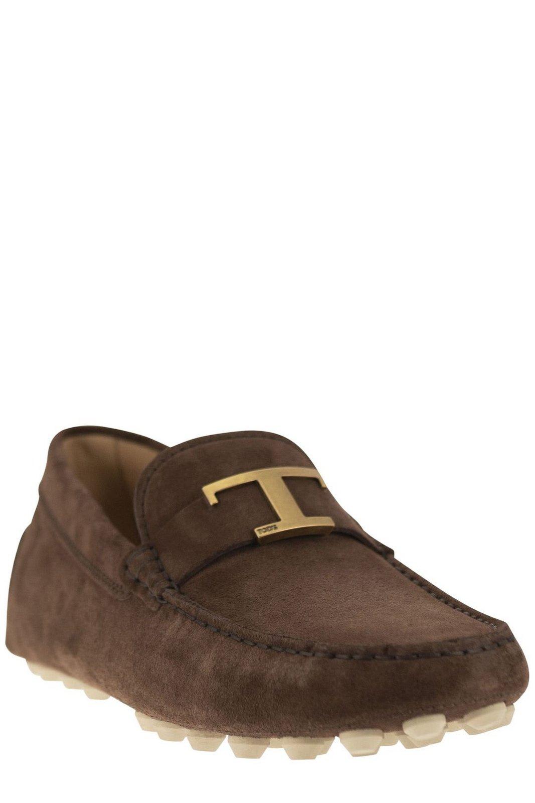 Shop Tod's Gommino T Timeless Slip-on Loafers In Brown