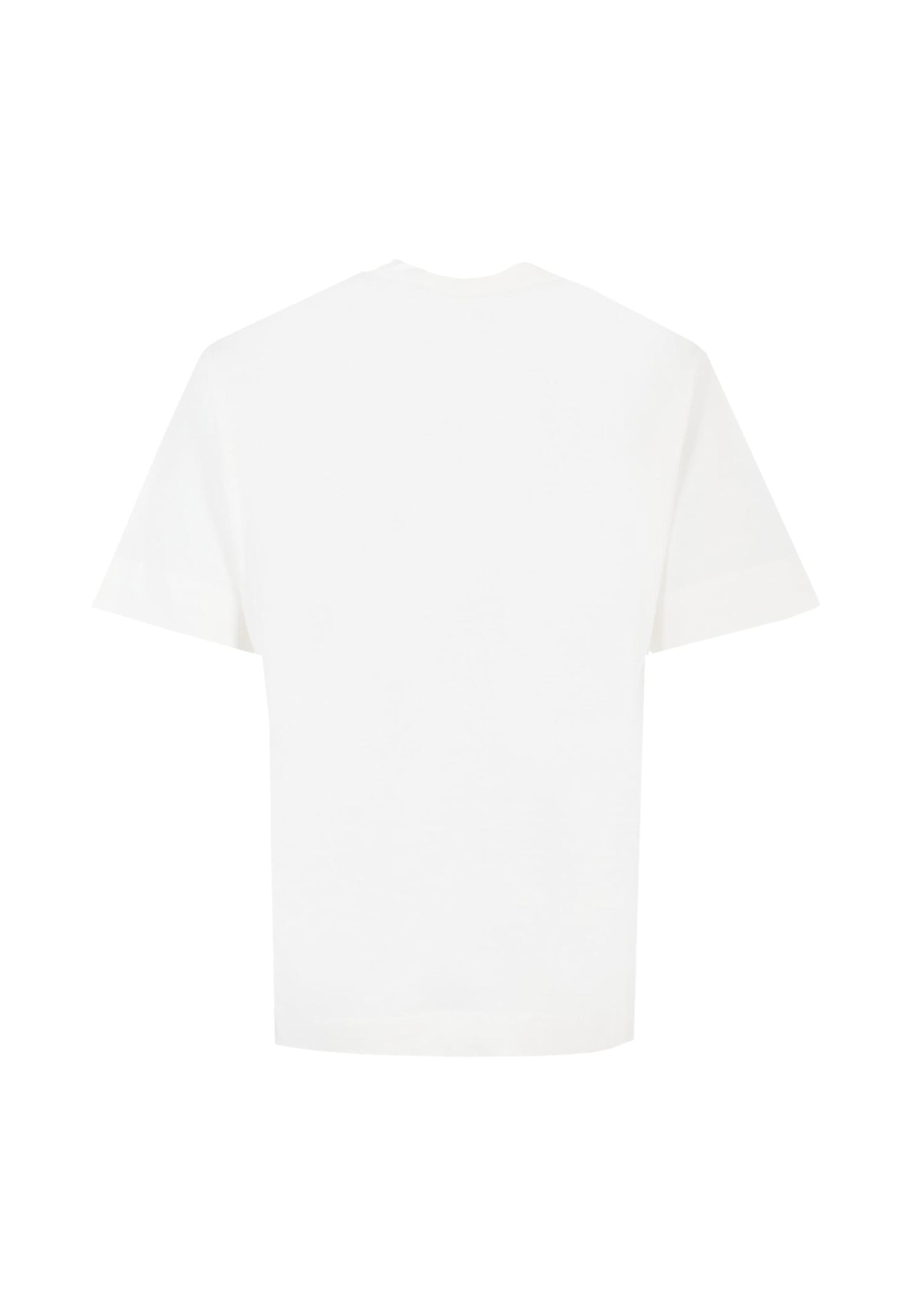 Marni White T-shirt For Kids With Black Logo In White