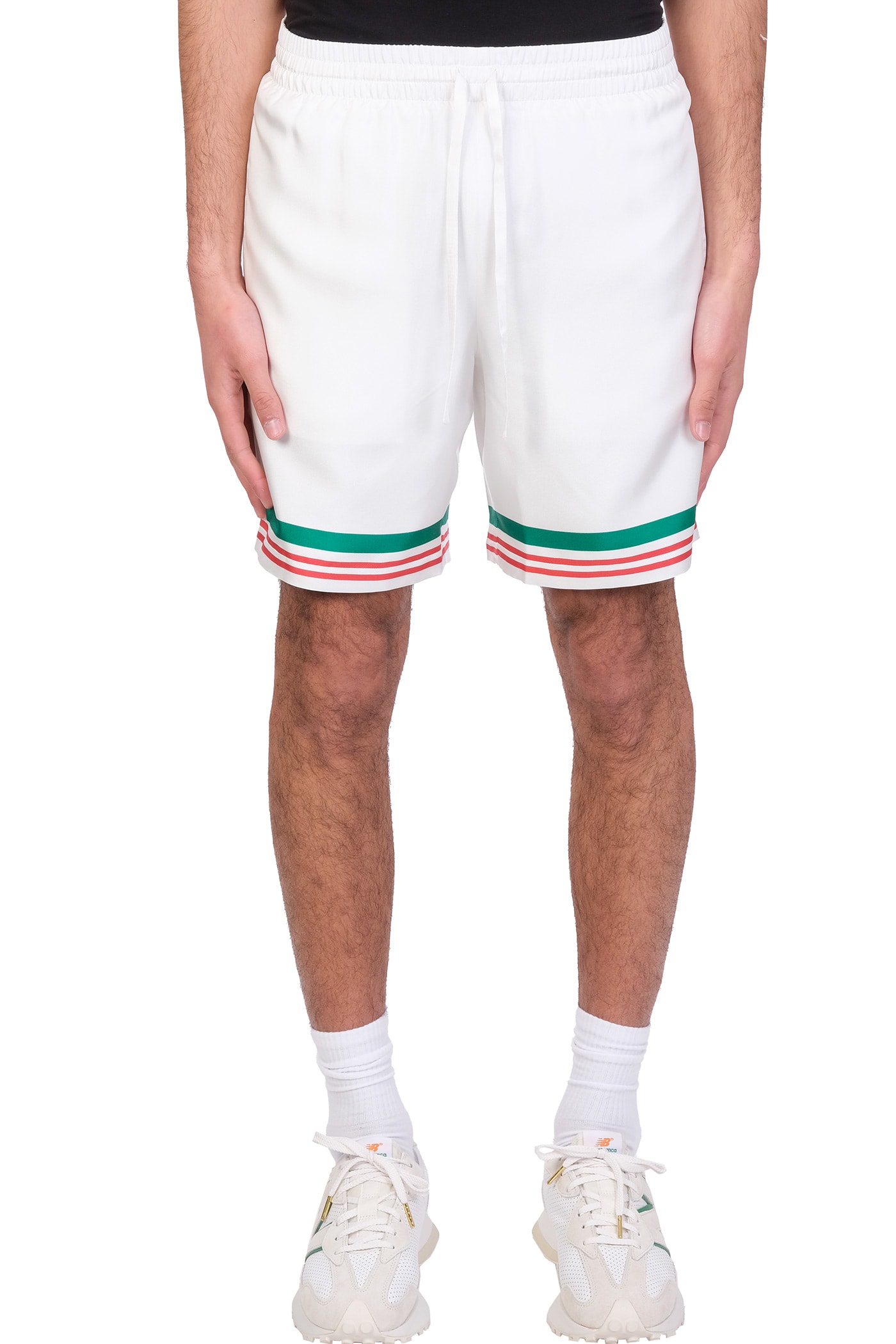 Casablanca Shorts In White Silk