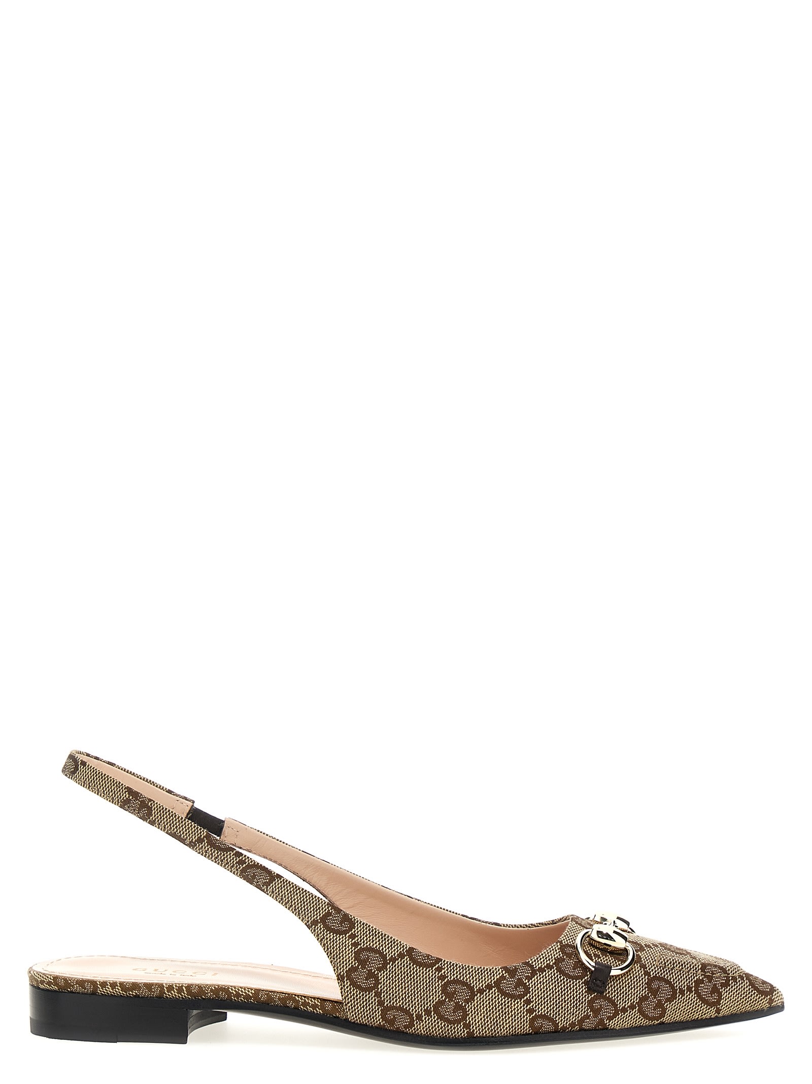 Shop Gucci Original Gg Ballet Flats In Beige