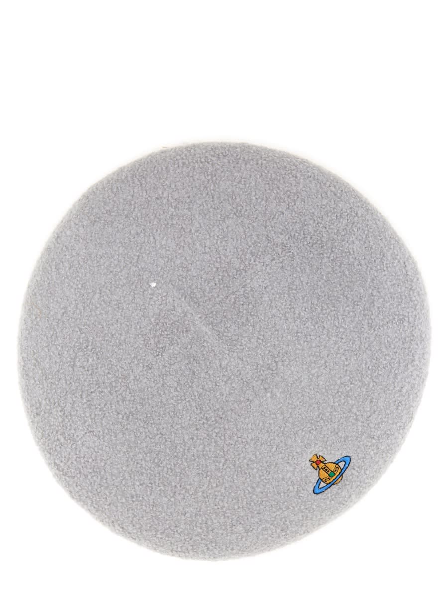 Shop Vivienne Westwood Wool Cap In Grey