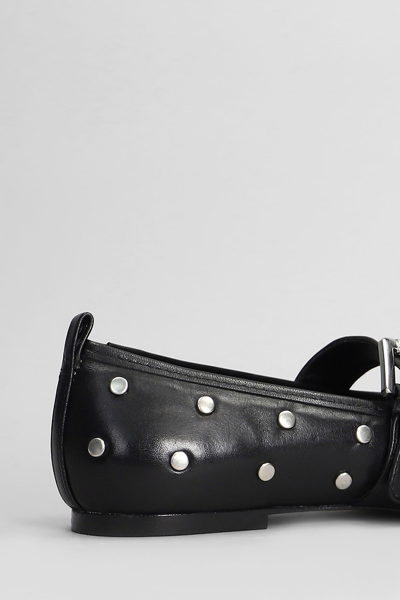 Shop Schutz Ballet Flats In Black Leather
