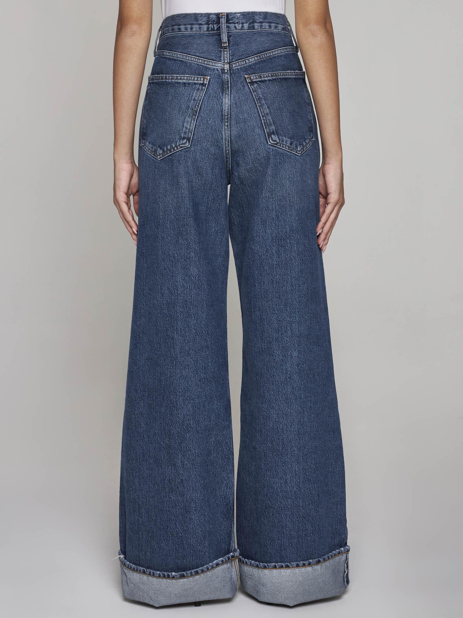 Agolde Dame High Rise Wide Leg Jeans In Control In Control (dk Ind)