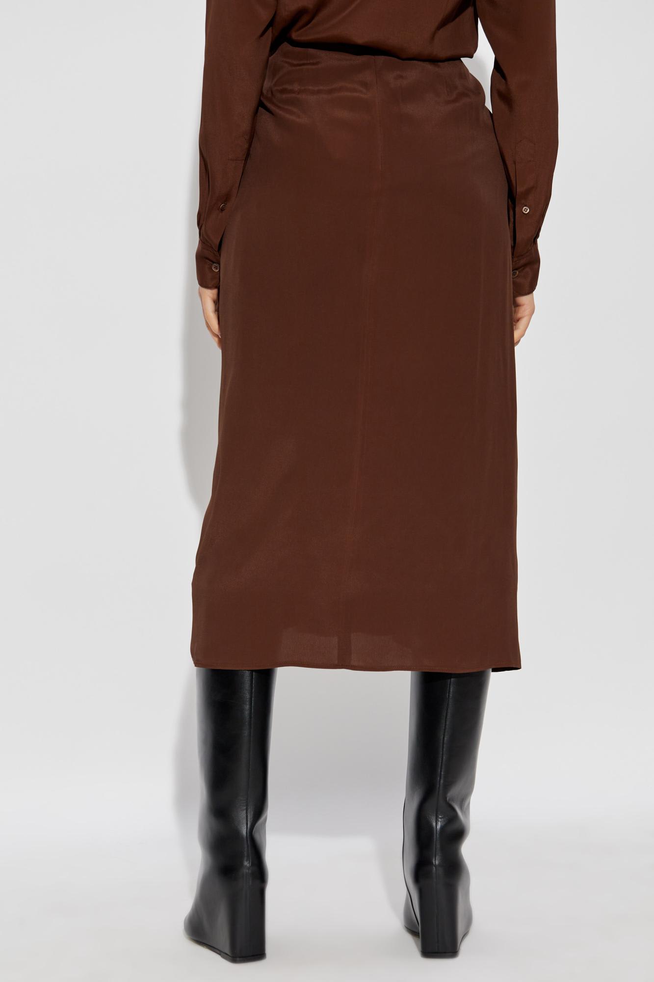 Shop Dries Van Noten Skirt Kenia In Brown