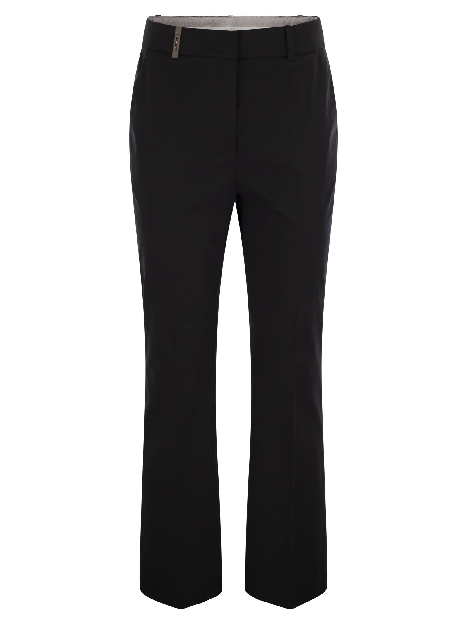 Peserico Women Stretch Cotton Trousers