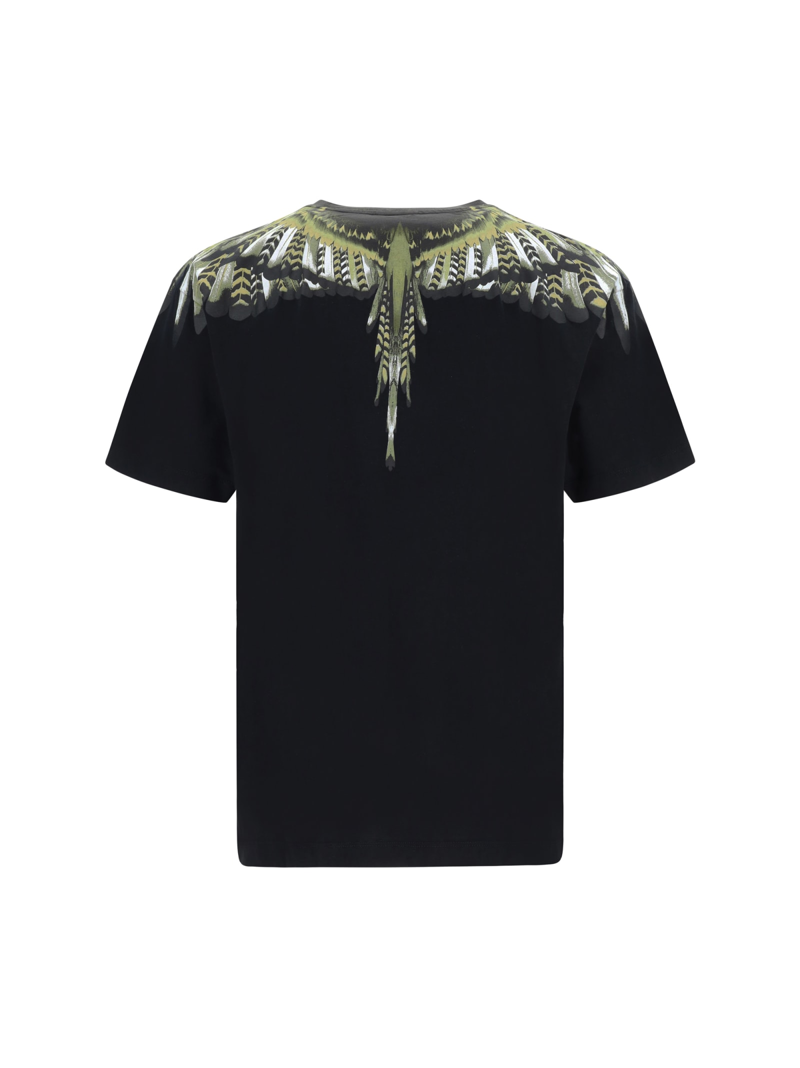 Shop Marcelo Burlon County Of Milan Grizzly Wings T-shirt In Black/olive