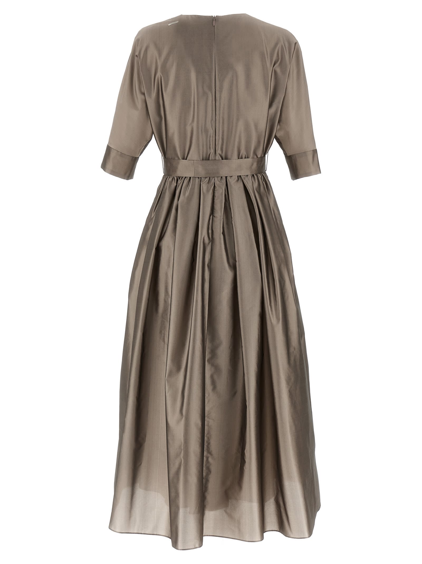 's Max Mara Viola Satin Midi Dress In Gray