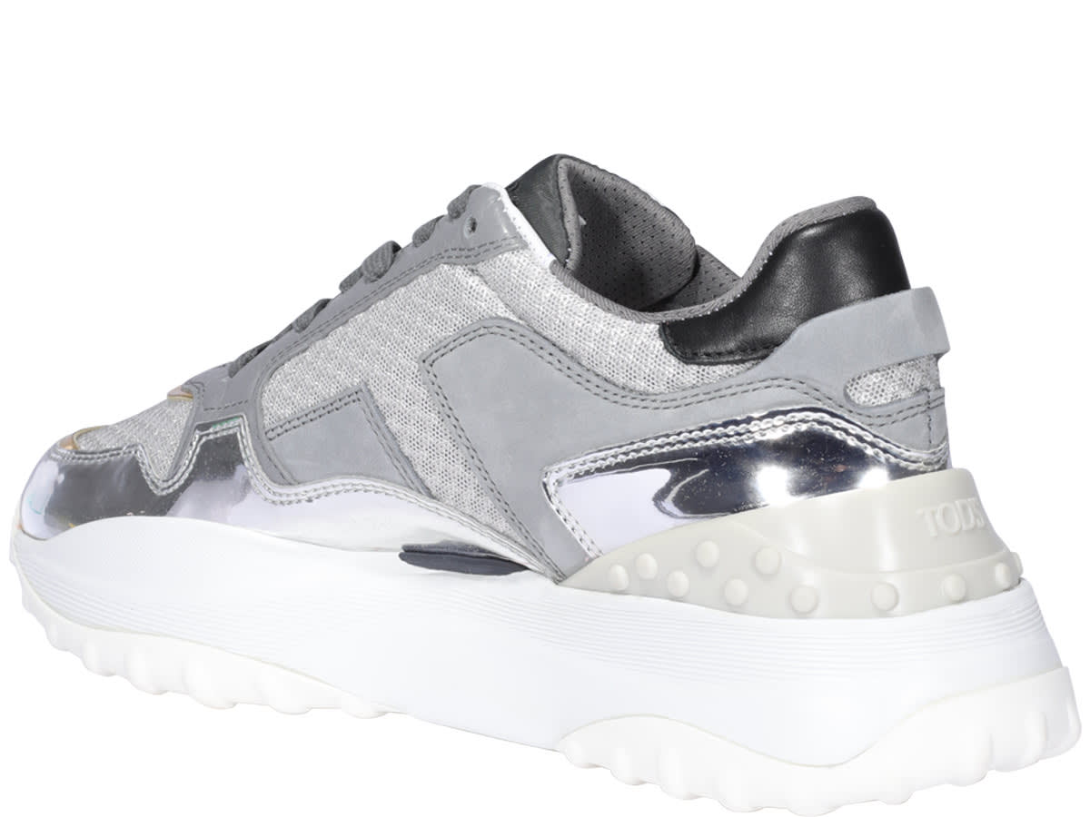 tod's silver sneakers