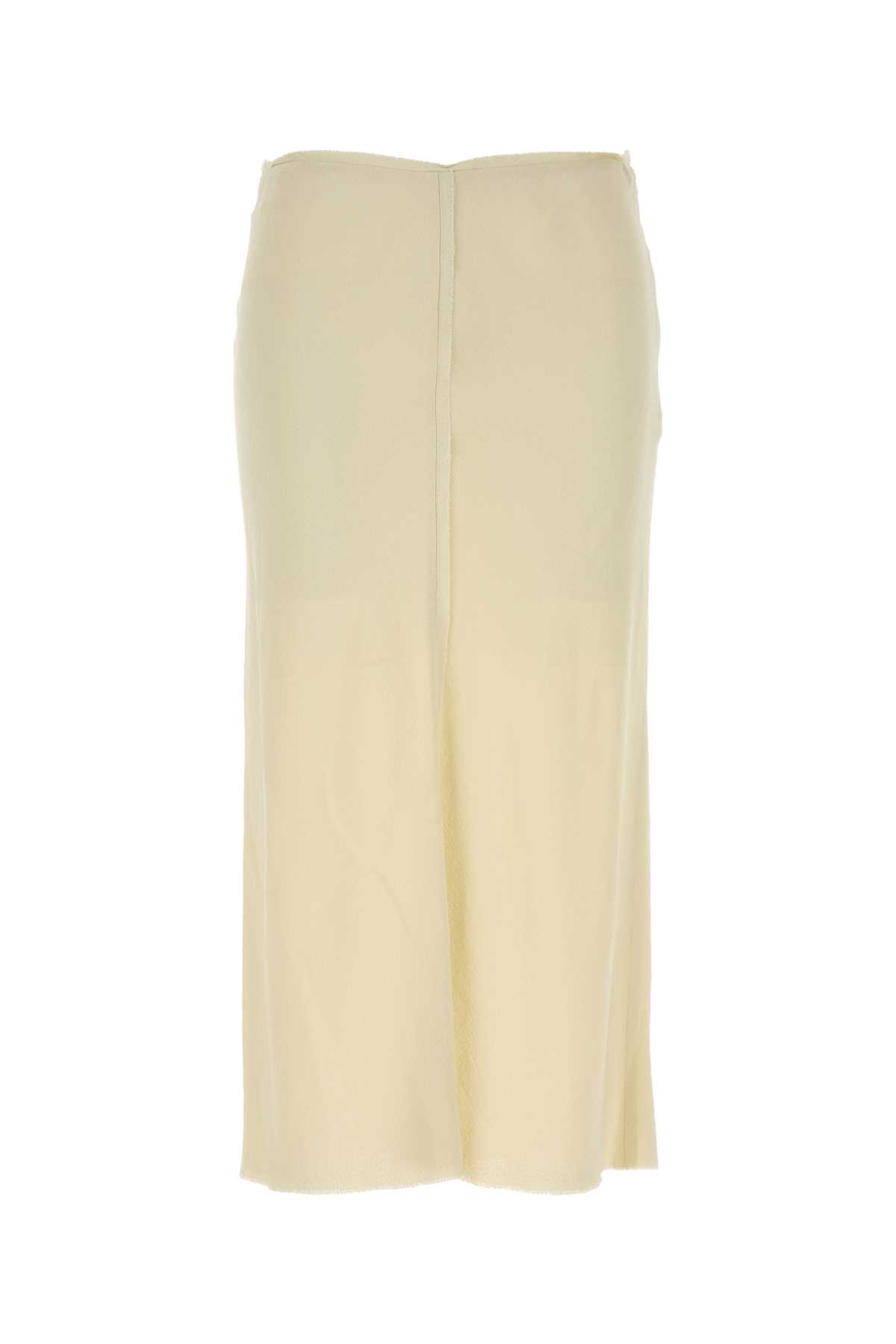 Ami Alexandre Mattiussi Ivory Stretch Viscose Skirt Ami Alexandre Mattiussi Ivory Stretch Viscose Skirt