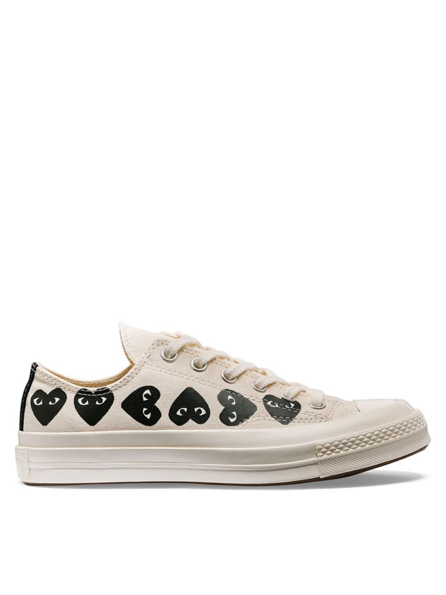 Comme Des Garçons Play Sneaker Chuck 70 Multi Hearts In White