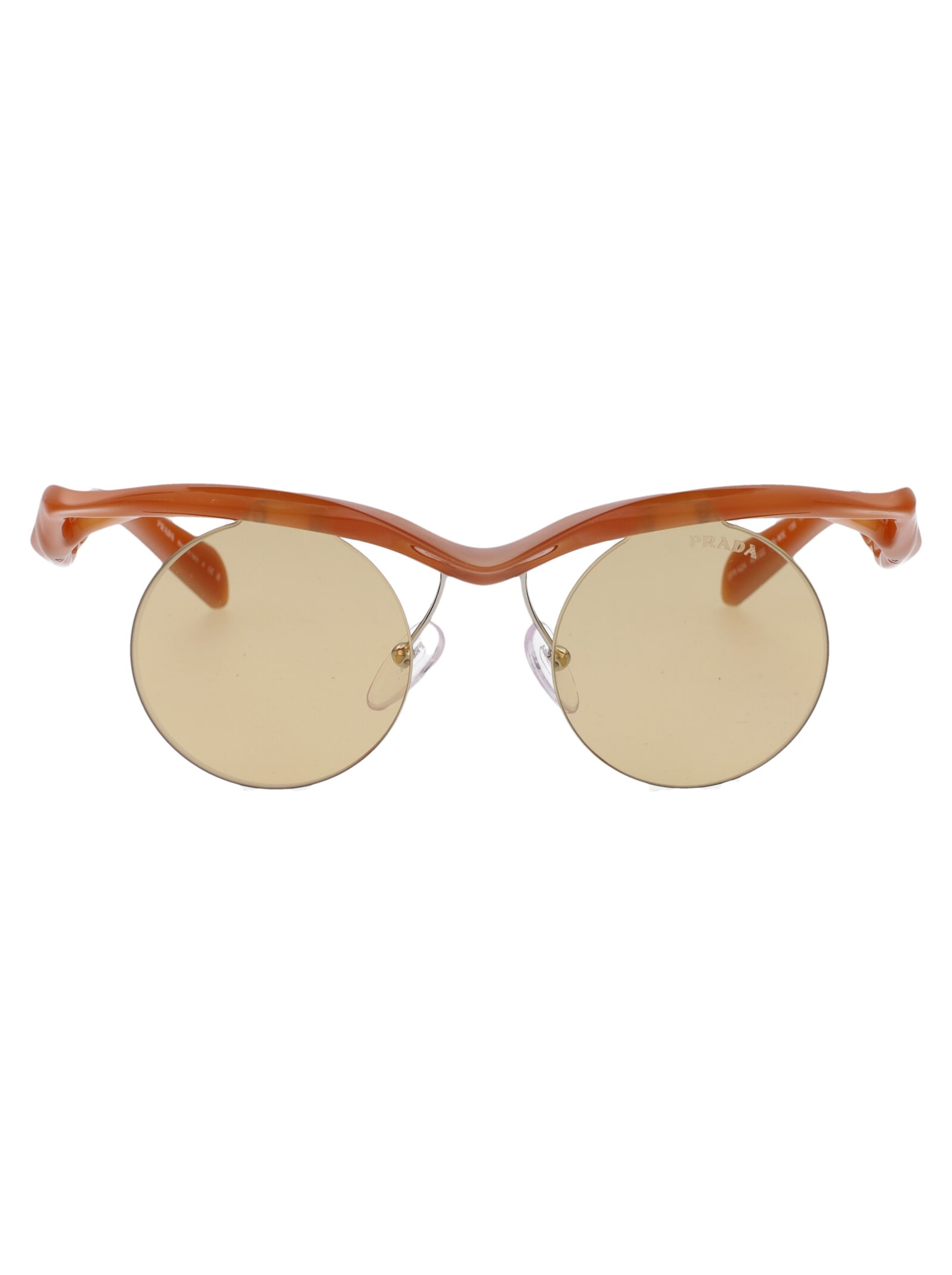 Shop Prada 0pr A24s Sunglasses In 13s80e Opal Cognac