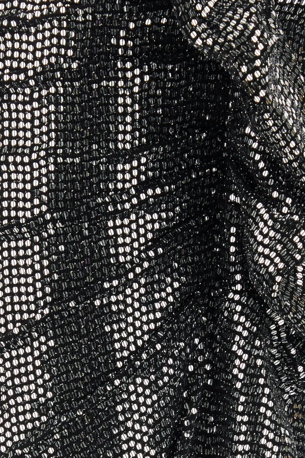 Shop Marant Etoile Embellished Stretch Nylon Blend Dolene Skirt In Silver