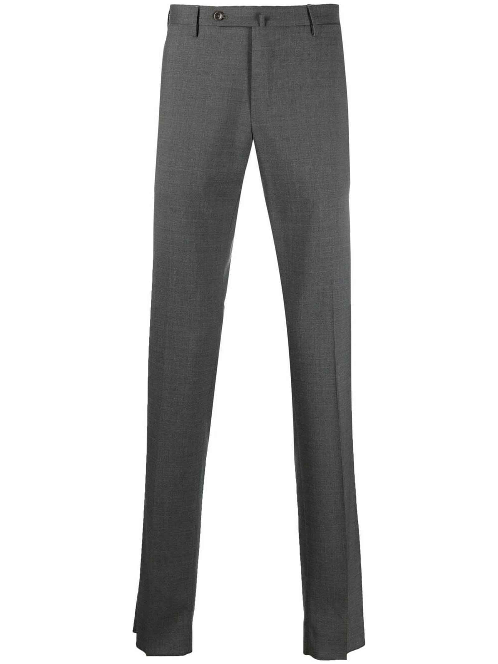 Incotex Grey Virgin Wool Tailored Trousers
