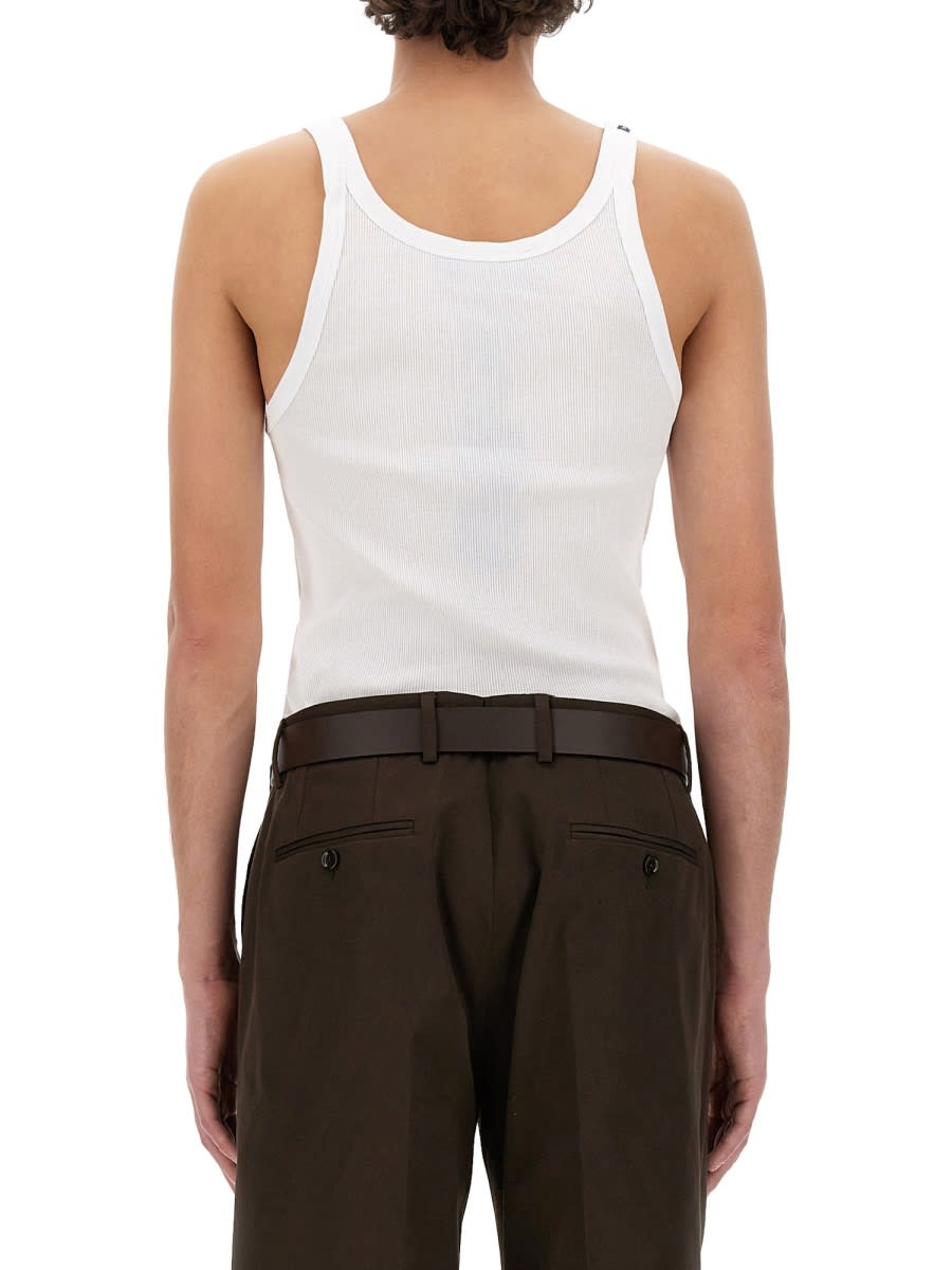 Shop Dolce & Gabbana Cotton Tank Top In White