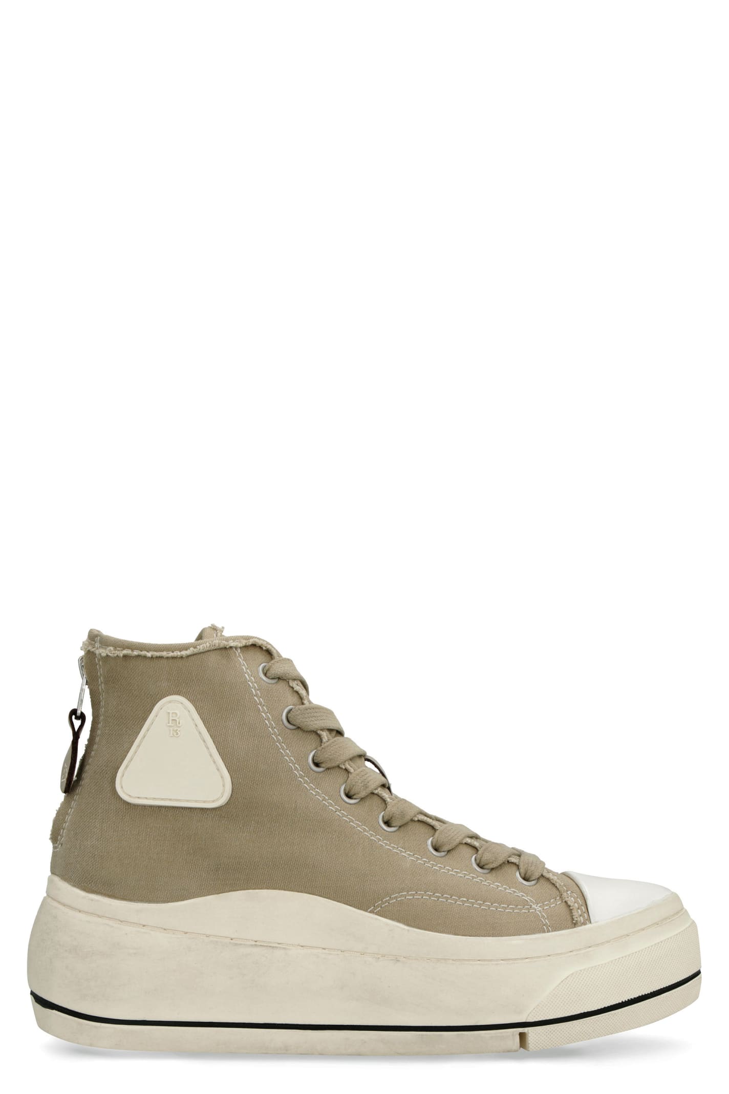 R13 KURT CANVAS HIGH-TOP SNEAKERS