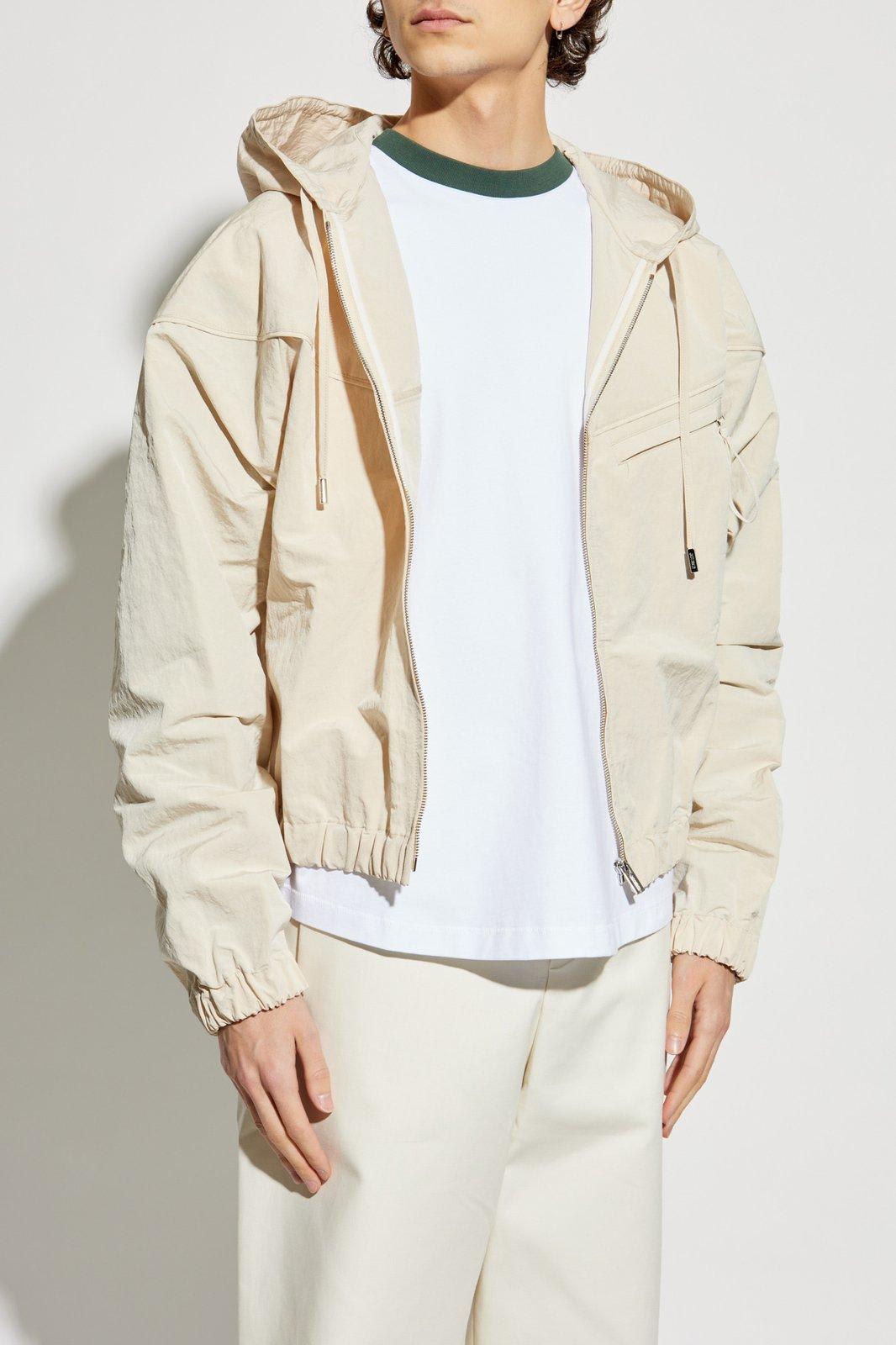 Jacquemus The Bateau Zip-up Windbreaker Jacket In Neutrals