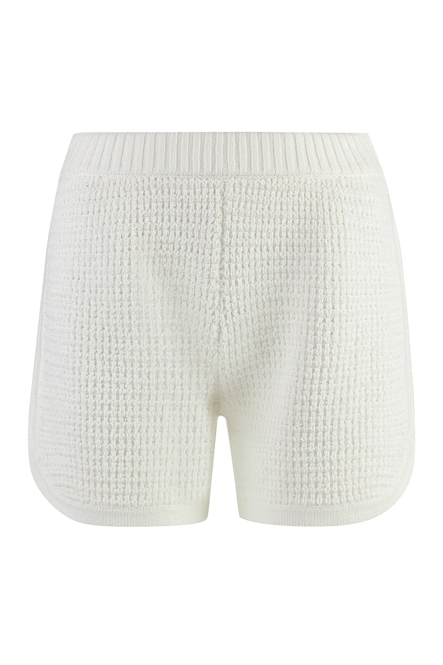 Shop Alfieri &amp; St.john Knitted Shorts In Ivory