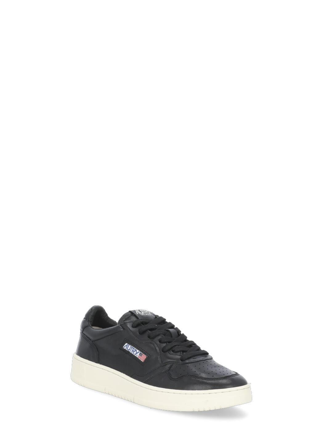 Shop Autry Medalist Leather Sneakers In Black