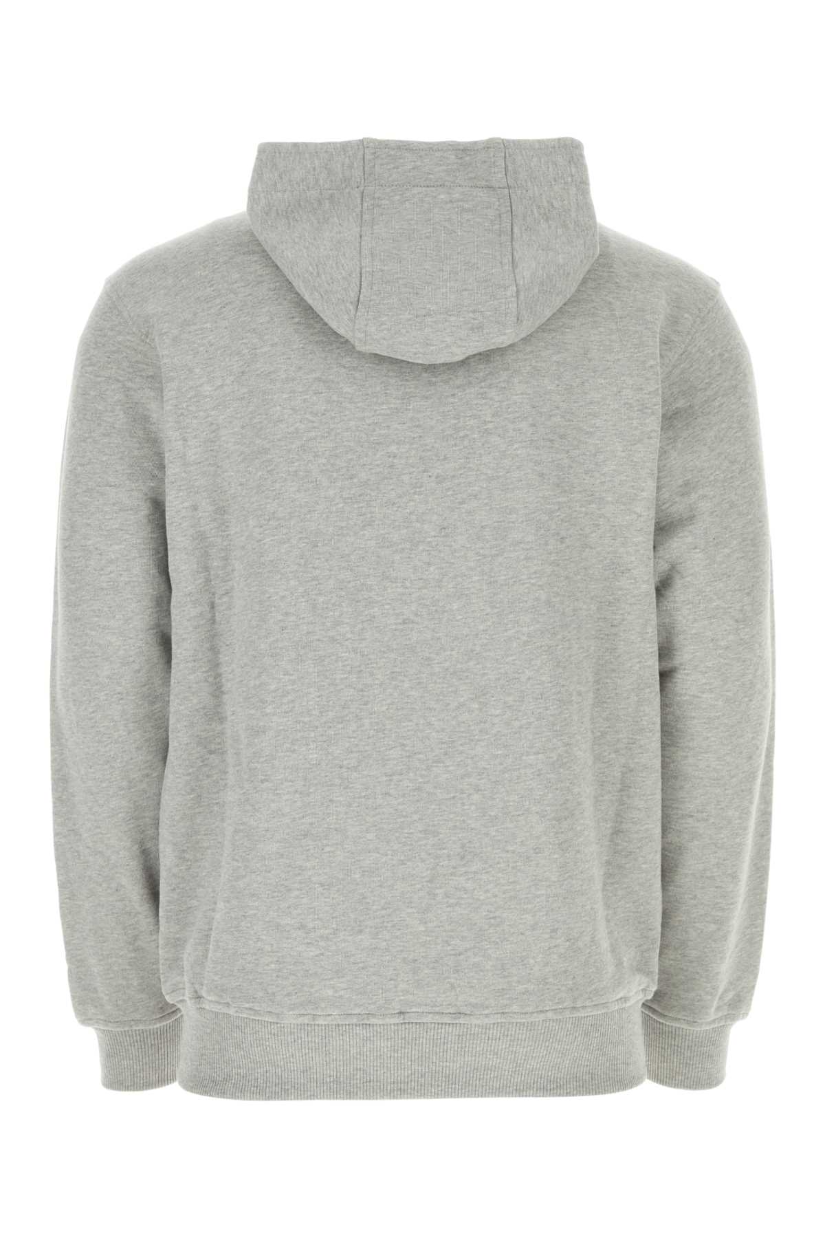 Shop Comme Des Garçons Melange Grey Cotton Sweatshirt In Topgrey