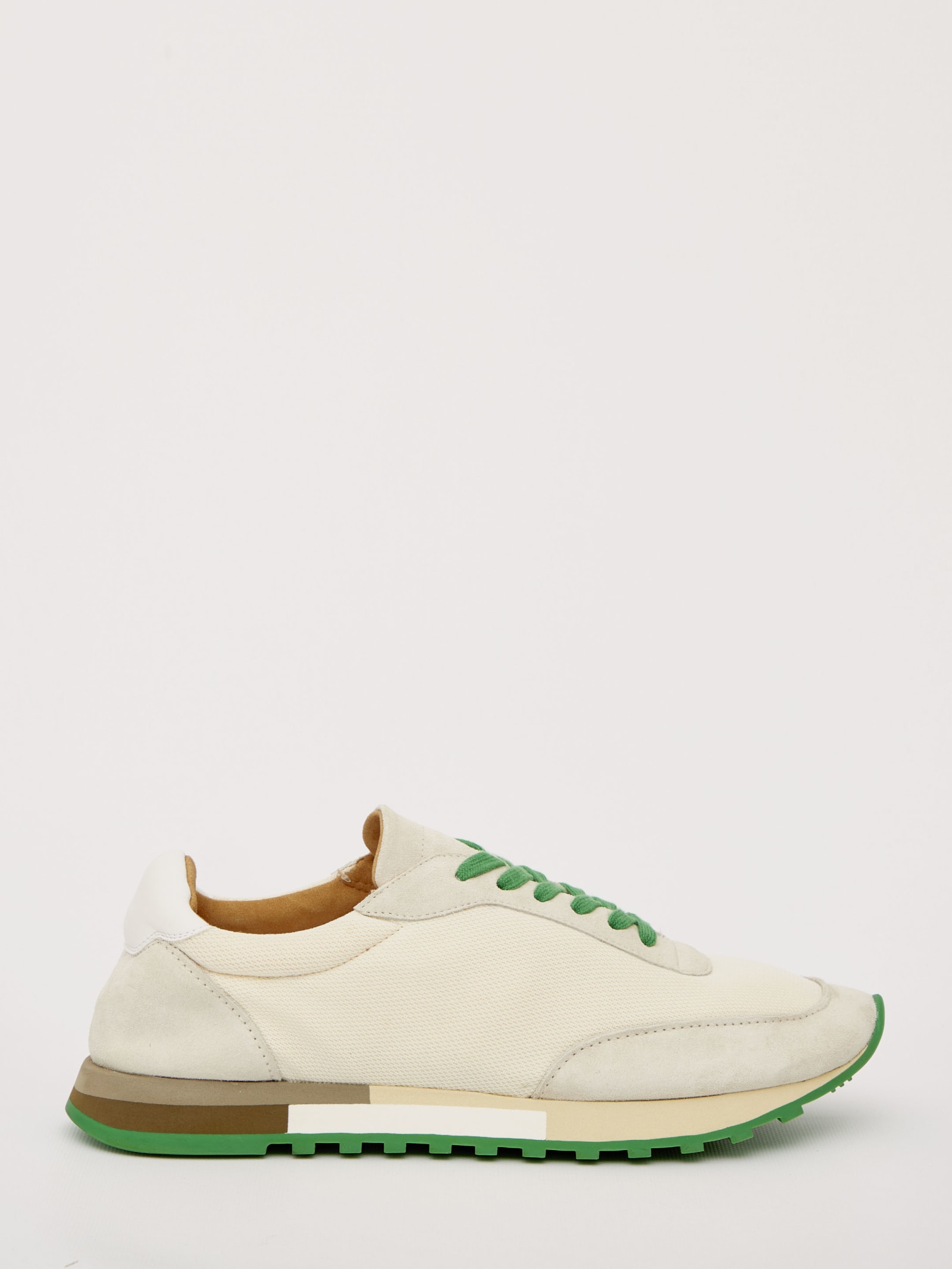 The Row Owen Low Top Lace Up Sneakers In Ivory
