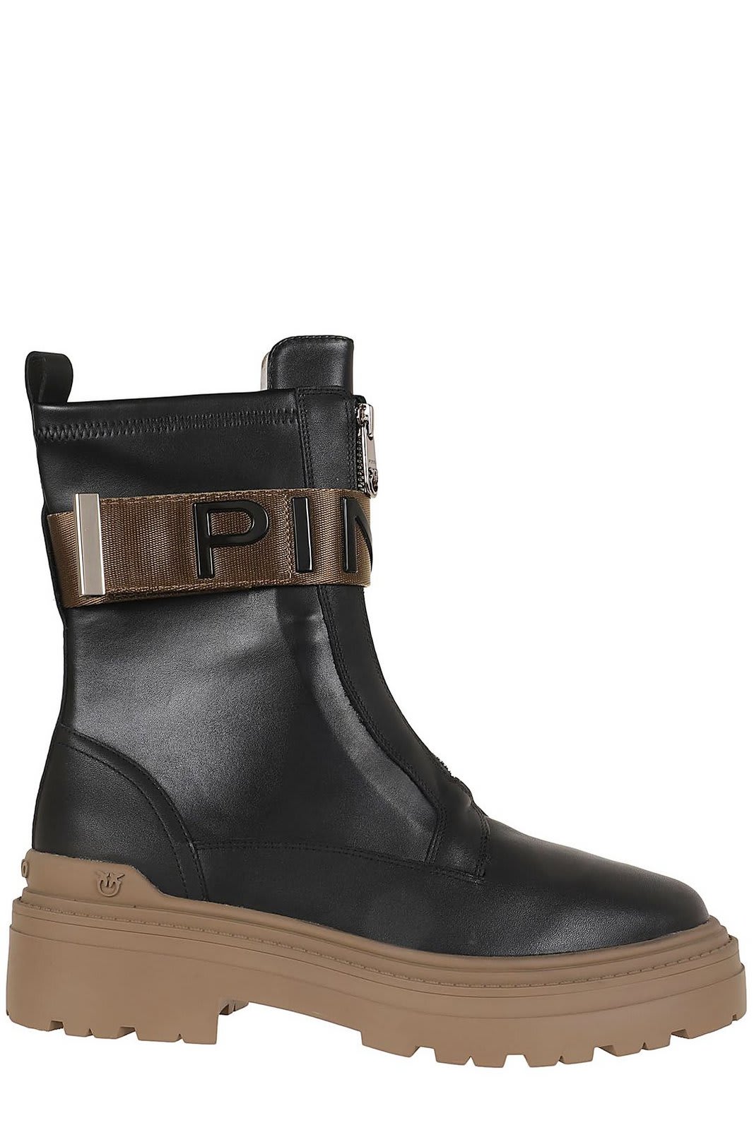 Logo Detailed Zipped Ankle Boots