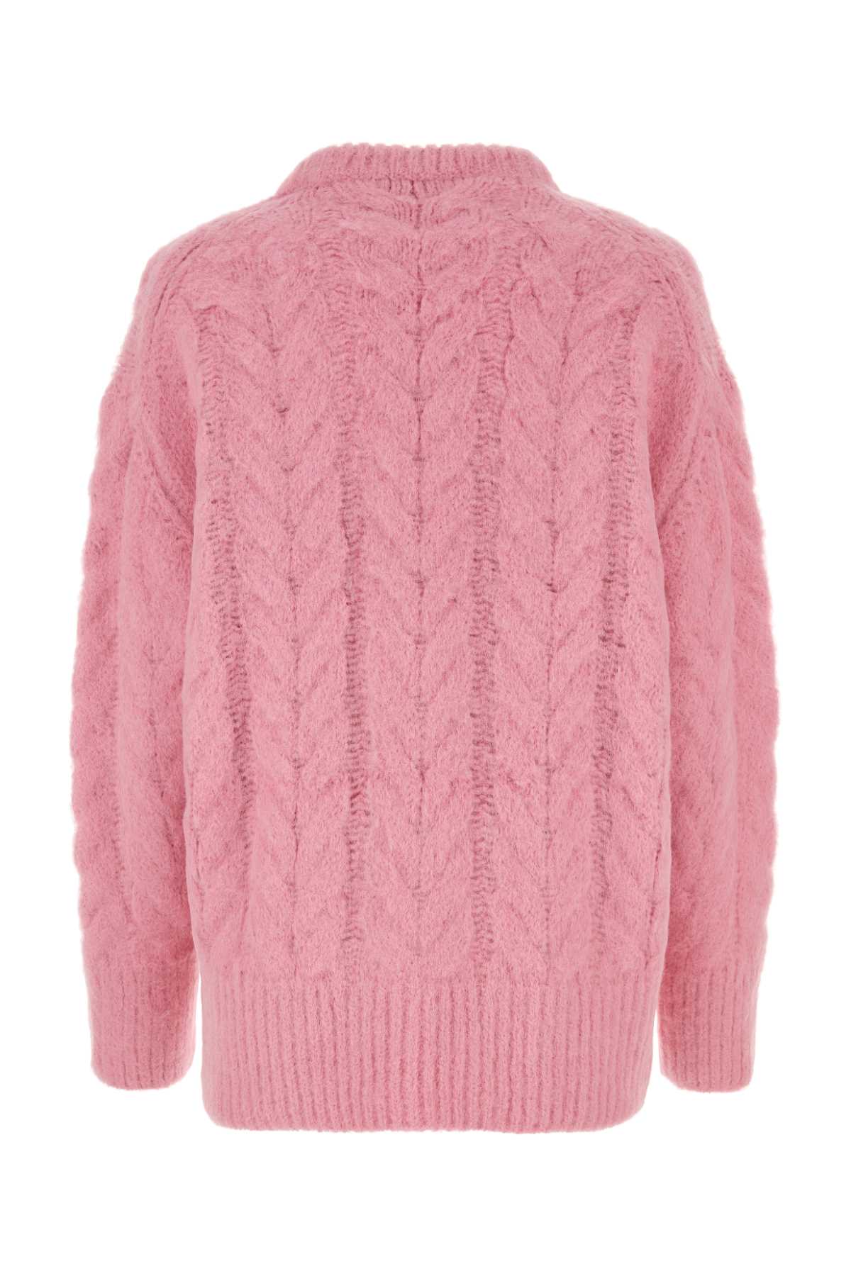Shop Stella Mccartney Pink Alpaca Blend Oversize Sweater In Camelia