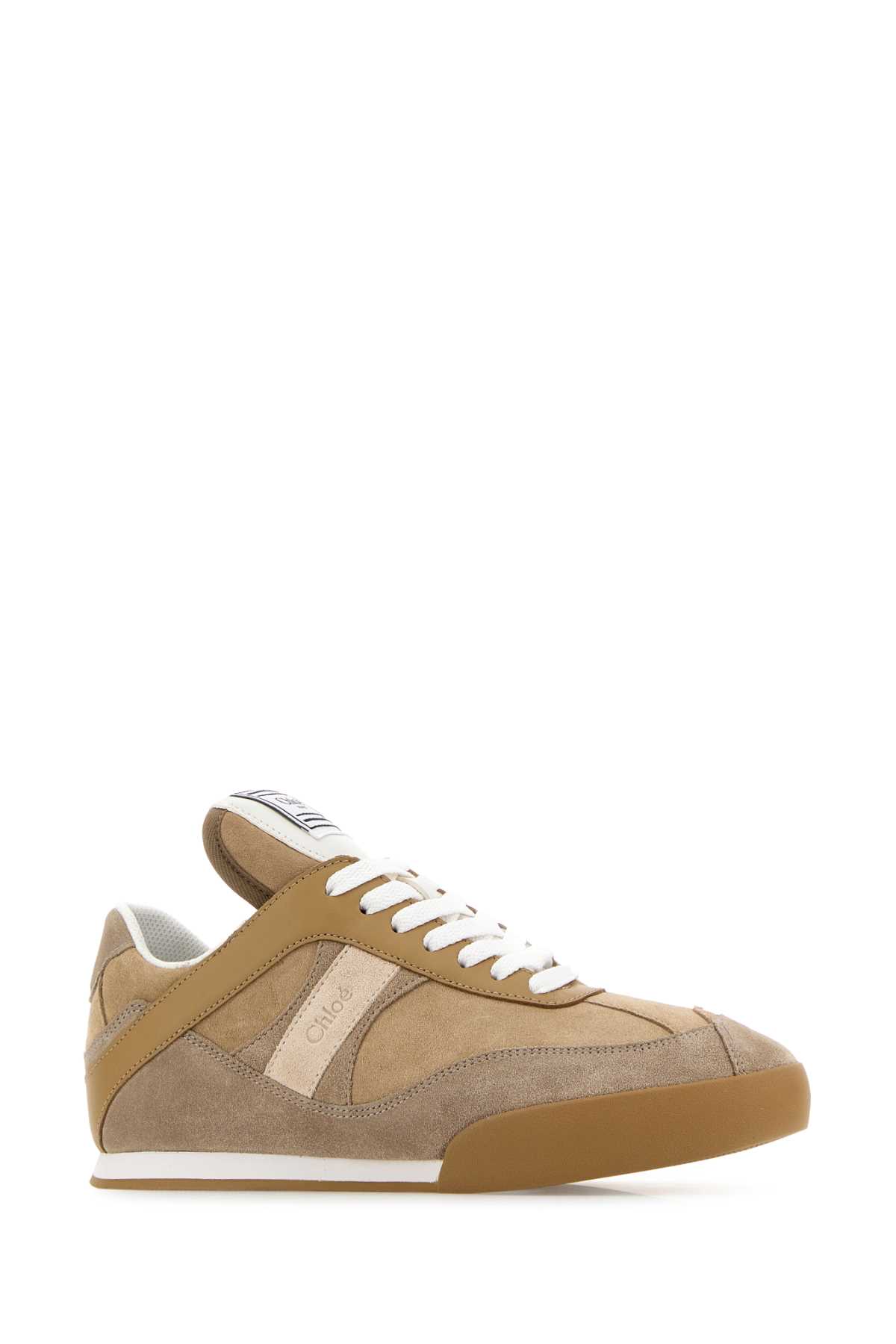 Chloé Multicolor Suede Chlo㨠Kick Sneakers In Brown