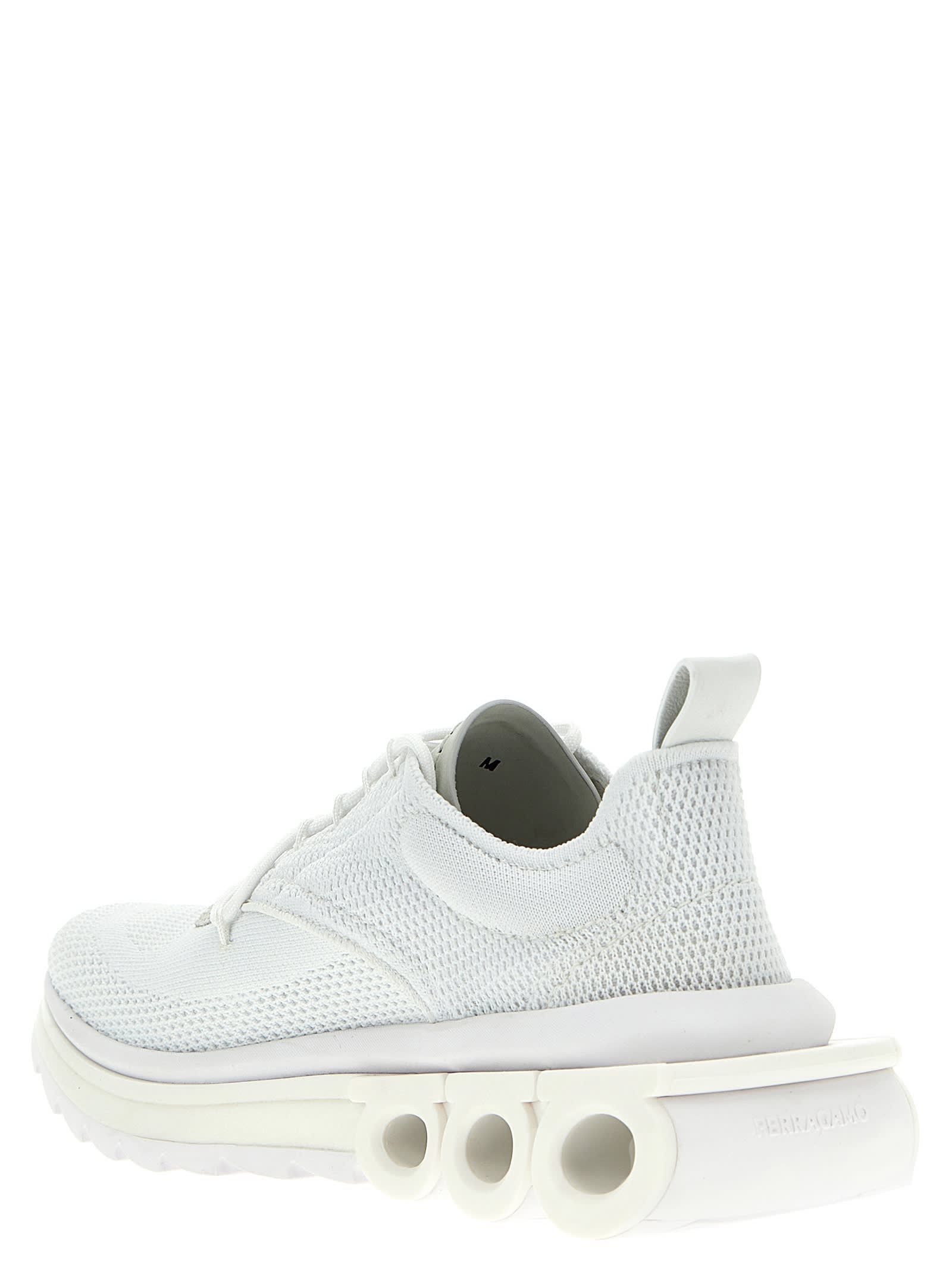 Shop Ferragamo Mina Sneakers In White