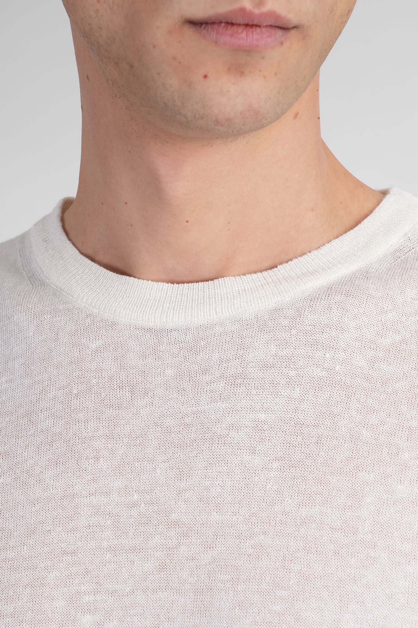 Costumein Sofia T-shirt In Beige Linen In Beige