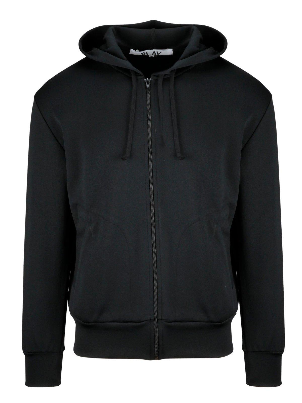 Comme Des Garçons Play X The Artist Invader Pixelated-appliqué Hoodie In Black