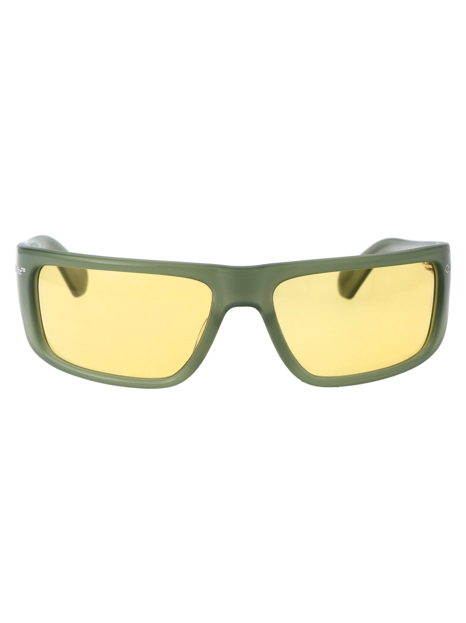Shop Off-white Bologna Sunglasses In 5518 Sage Green