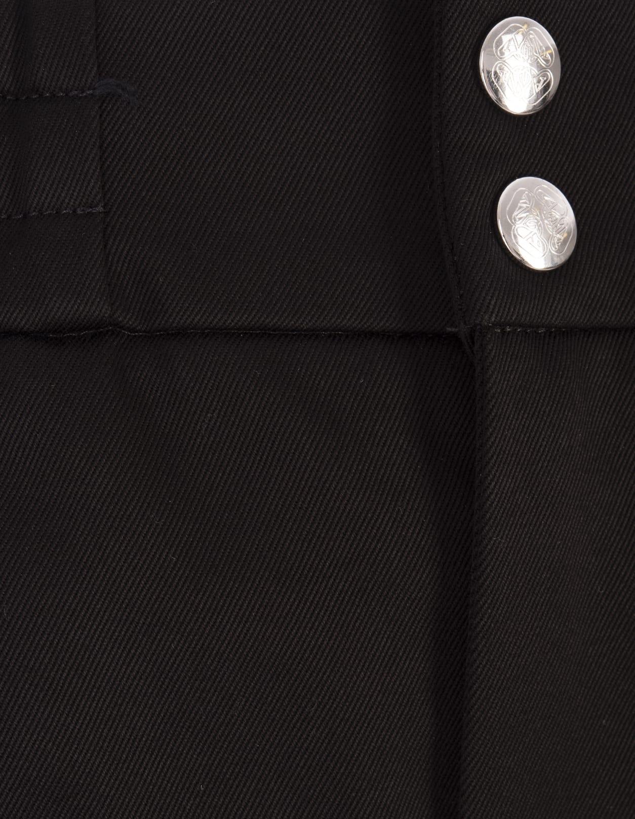 Shop Alexander Mcqueen Black Cargo Pants With Press Button