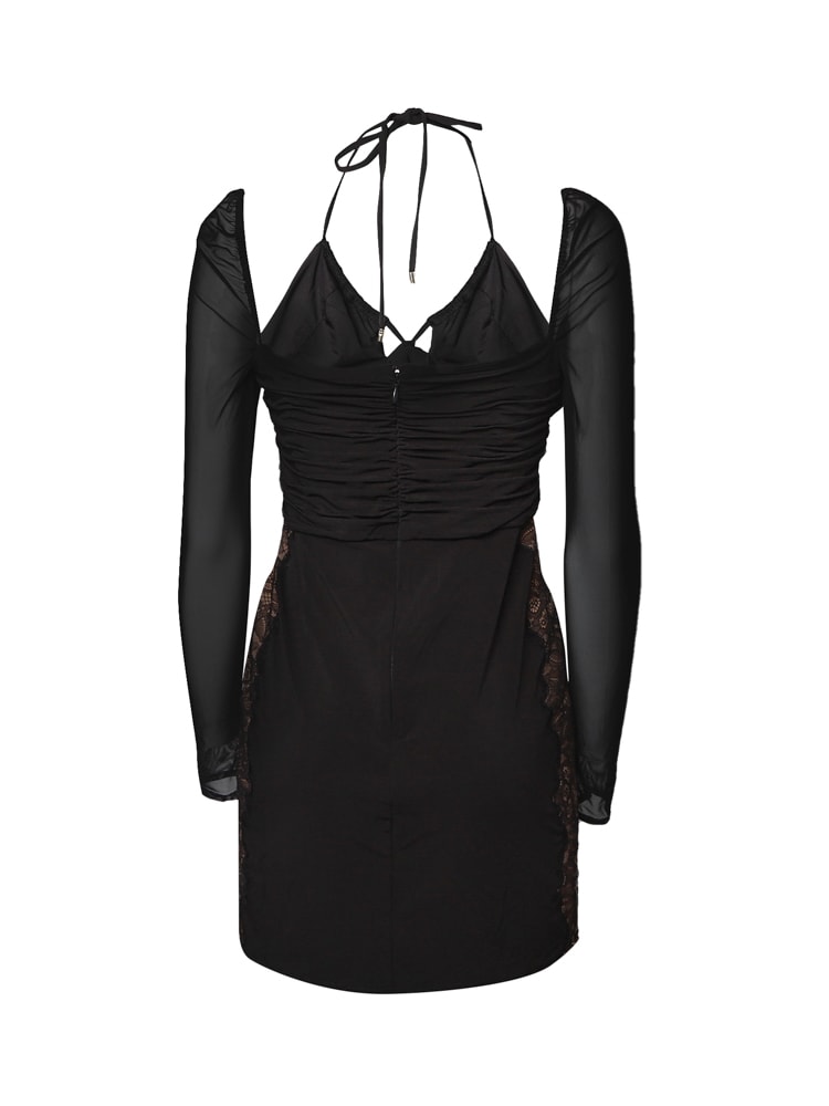 Shop Self-portrait Dress With Cut Out In Black