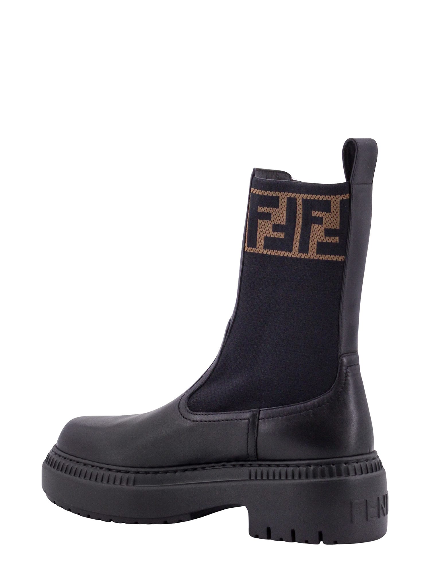 Shop Fendi Domino Boots In Nero