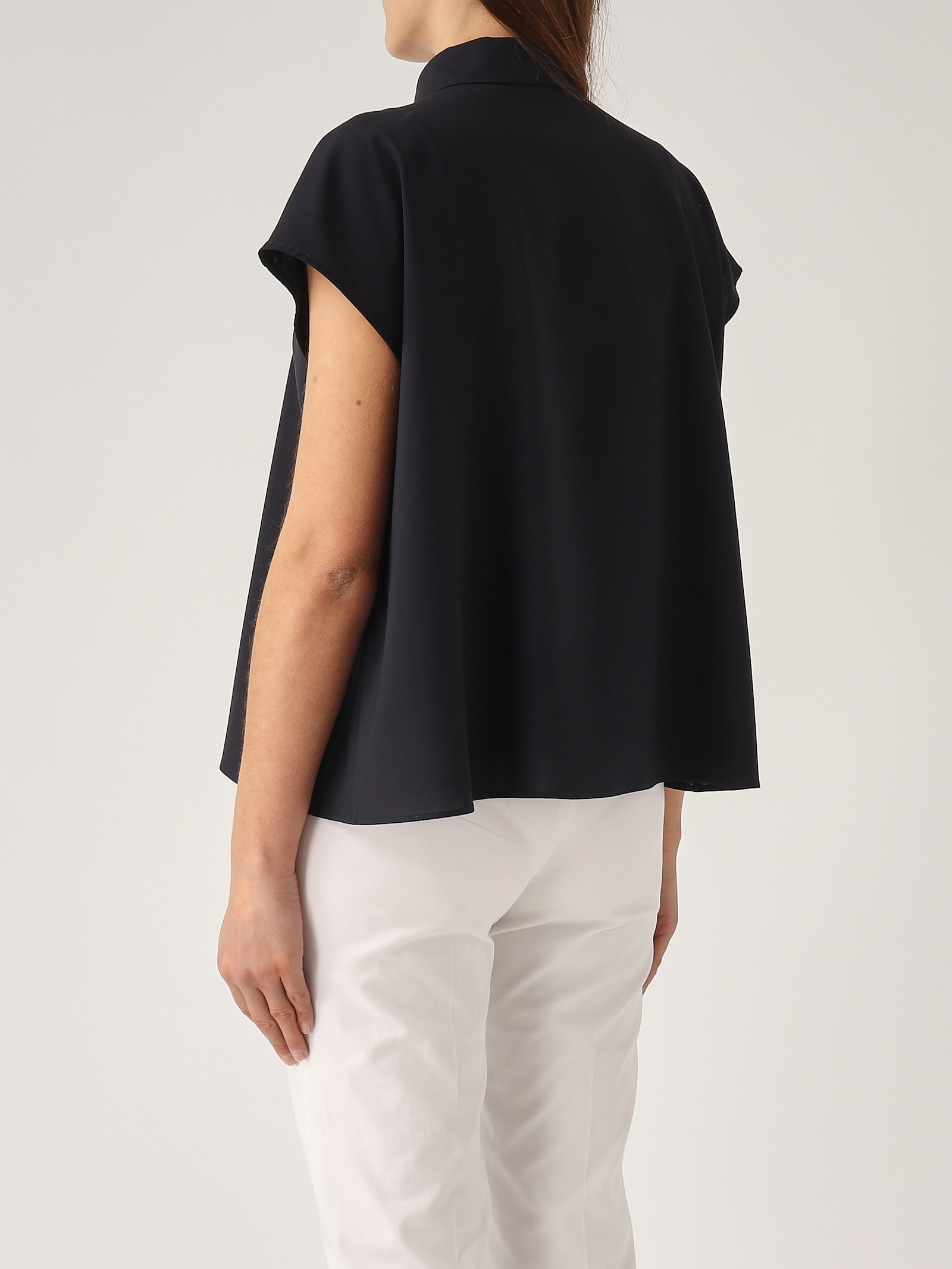 Pt Torino Wool Shirt Short Sleeves In Navy
