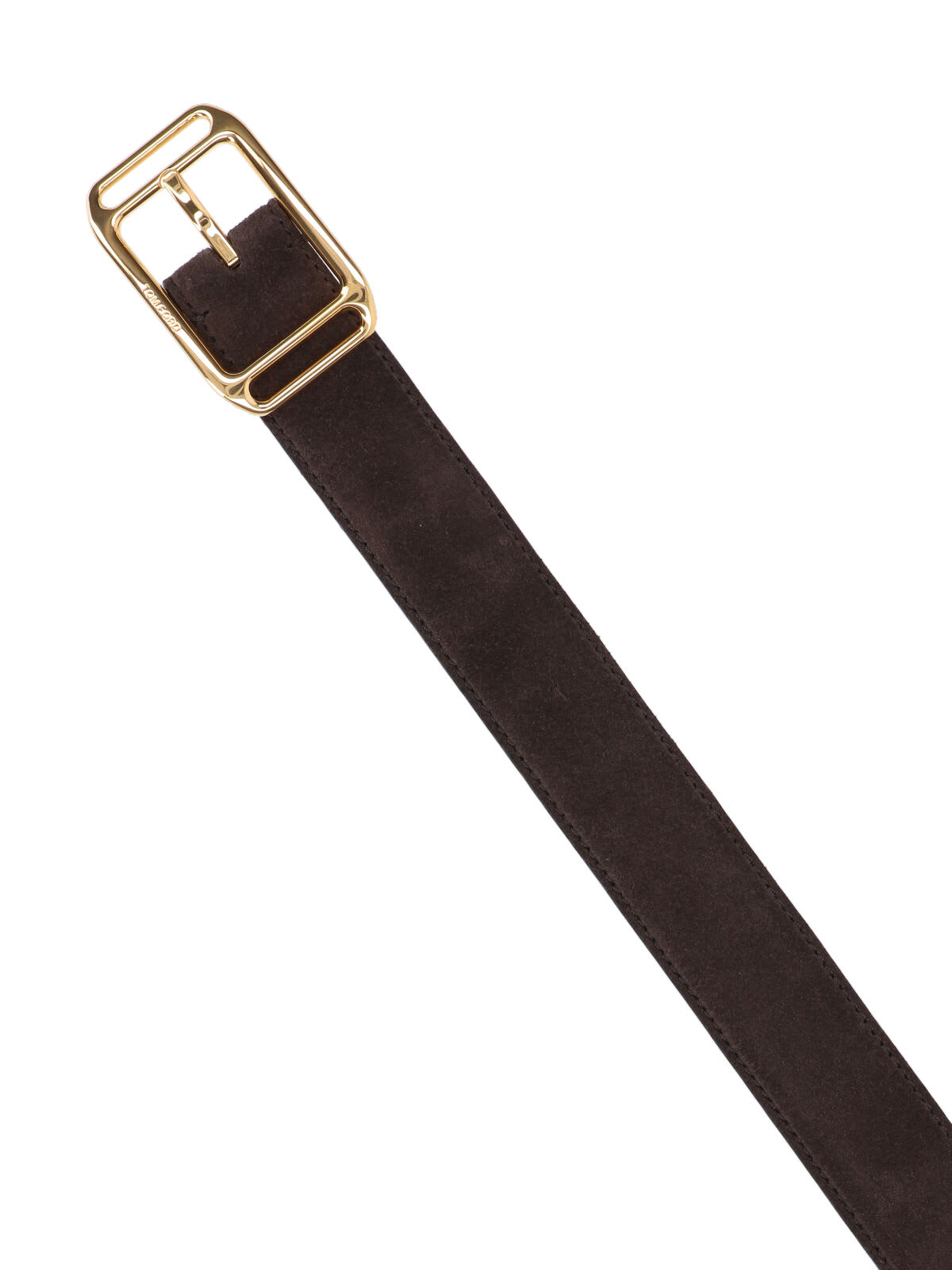 Tom Ford Stadium 3.8cm Suede Belt In Black