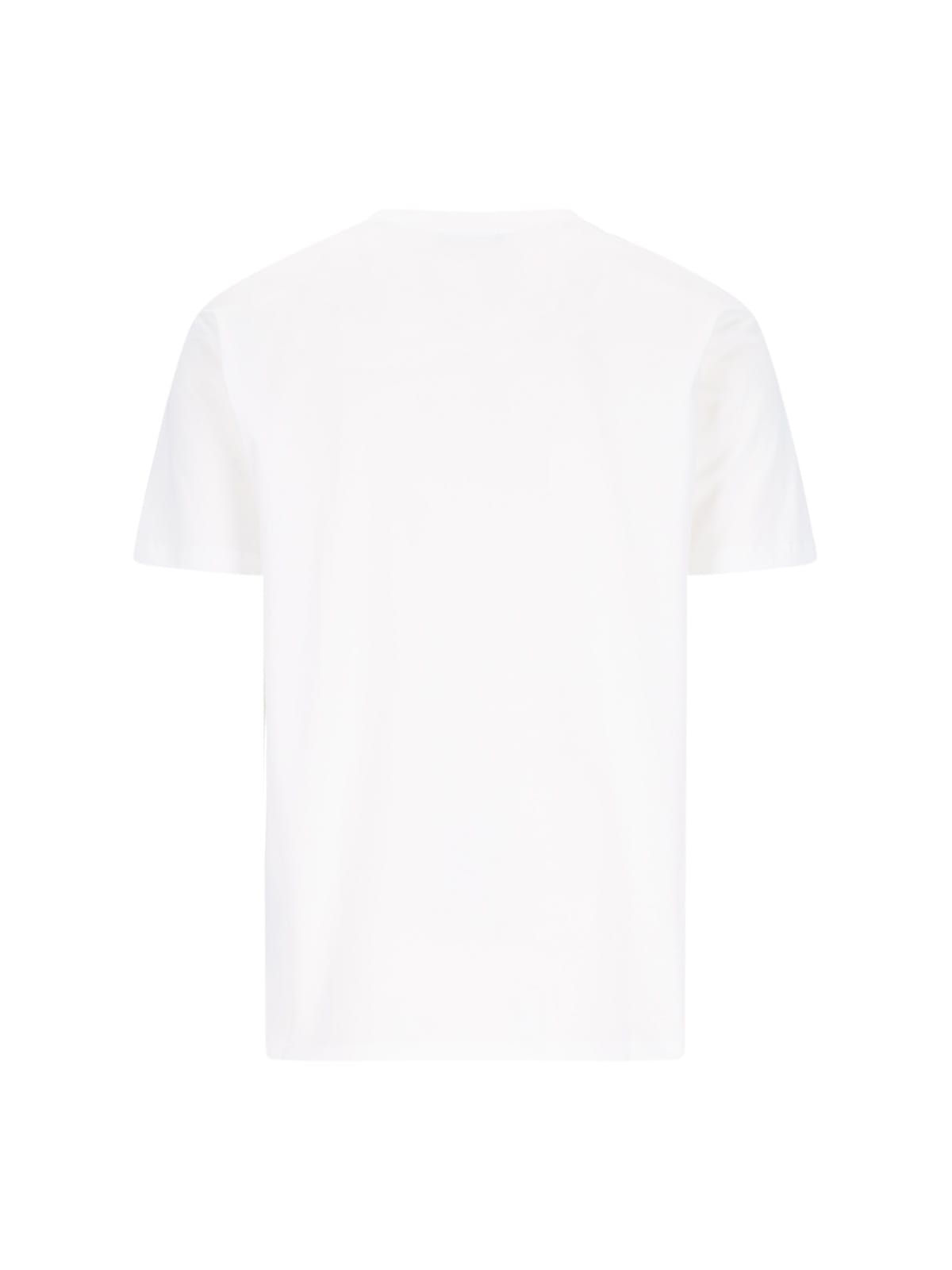 Shop Balmain Logo T-shirt In Bianco