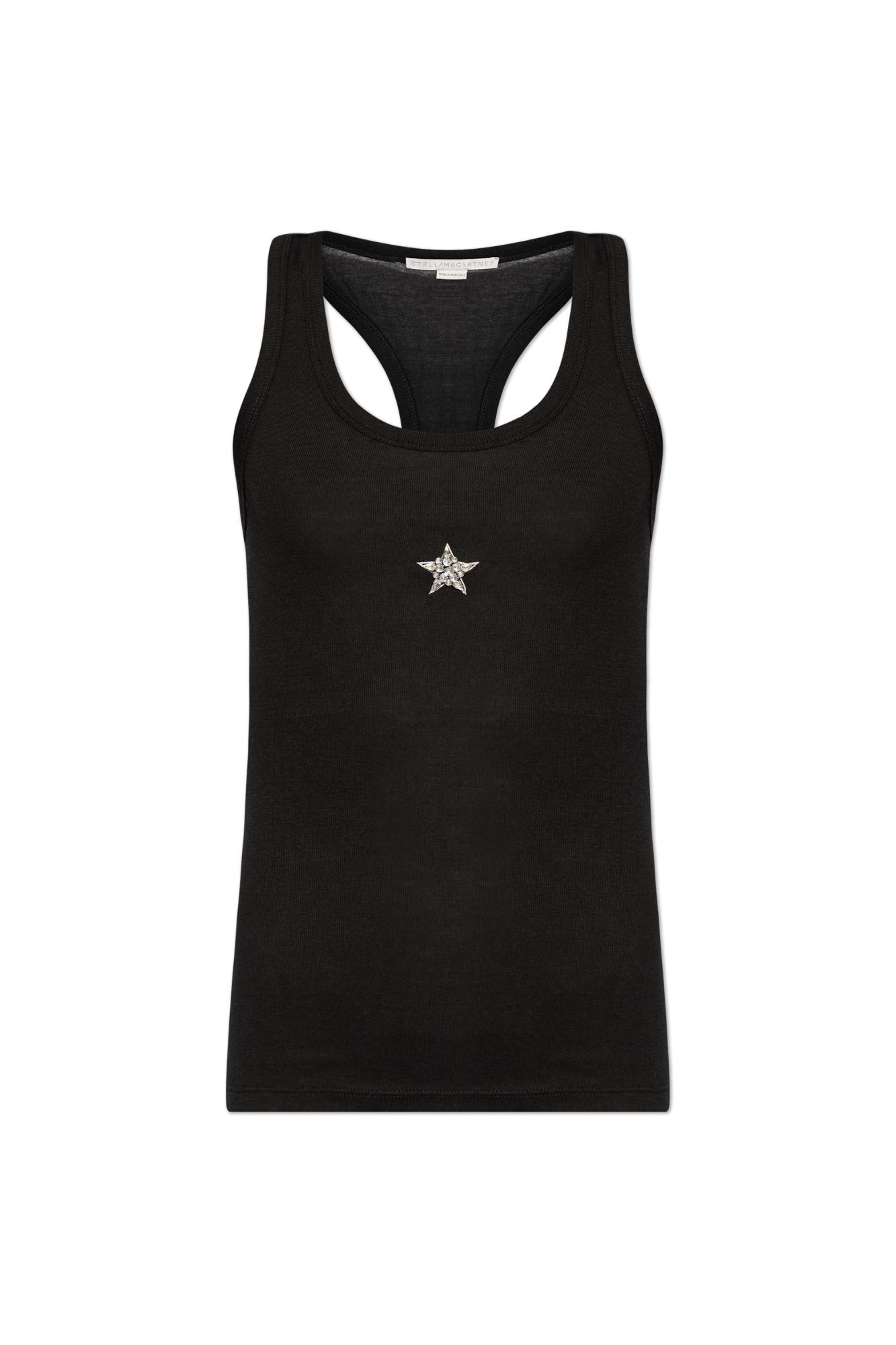 Shop Stella Mccartney Top With Appliqué In Black