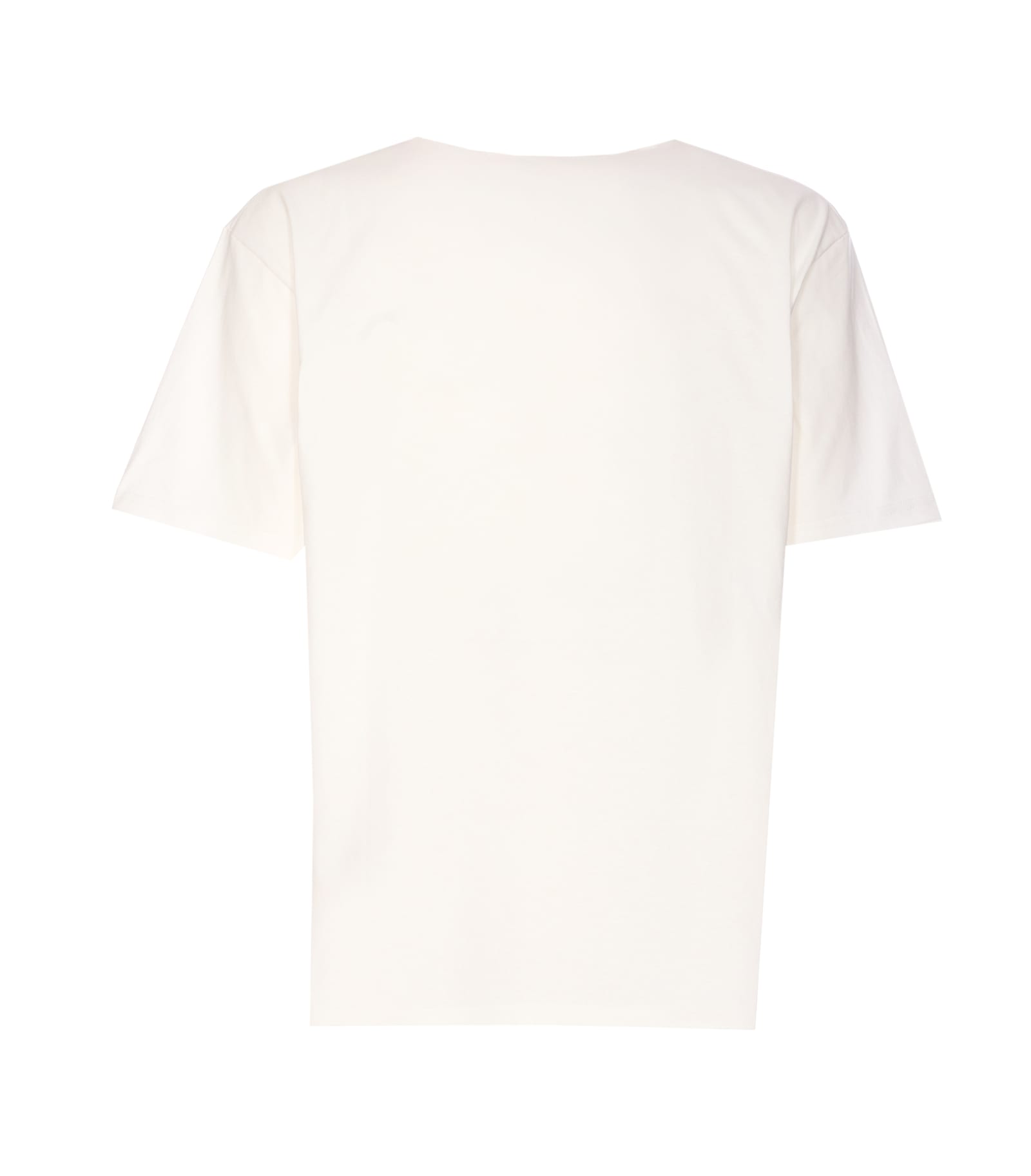 Valentino Crewneck T-shirt With Frontal Logo Print In White