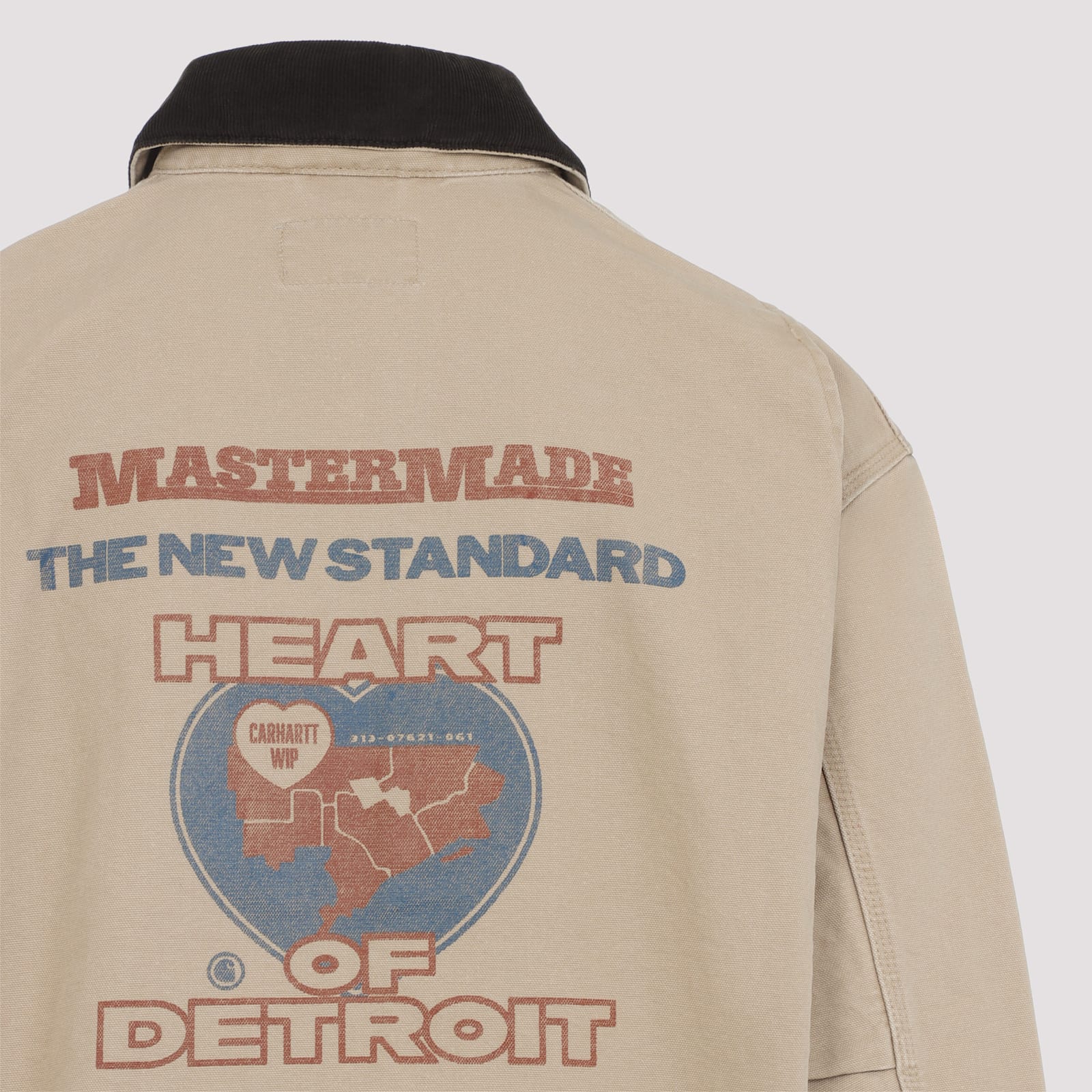 Carhartt Wip Dayton Trucker Dusty Brown Jacket In White
