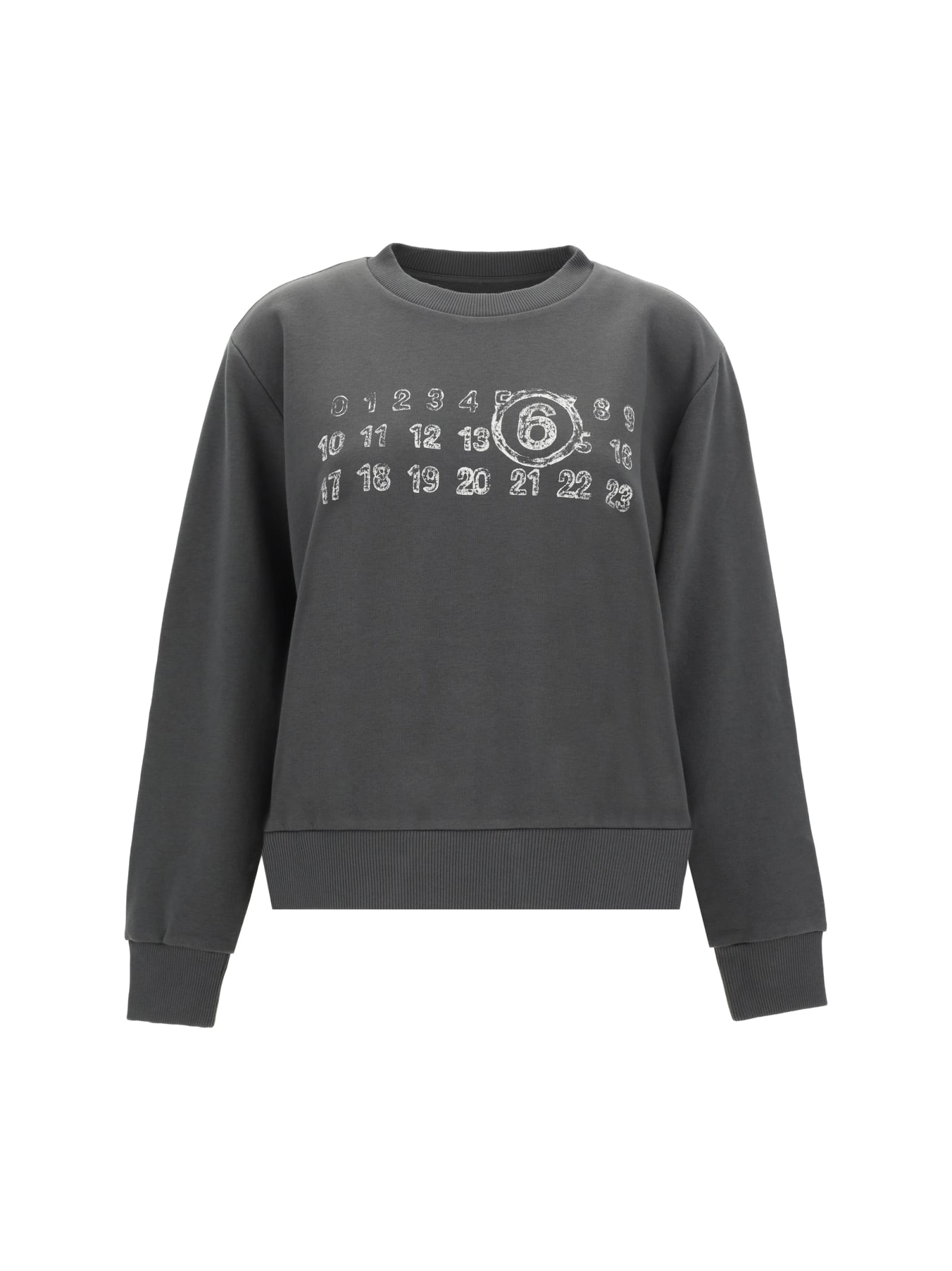 Shop Mm6 Maison Margiela Sweatshirt In Washed Grey