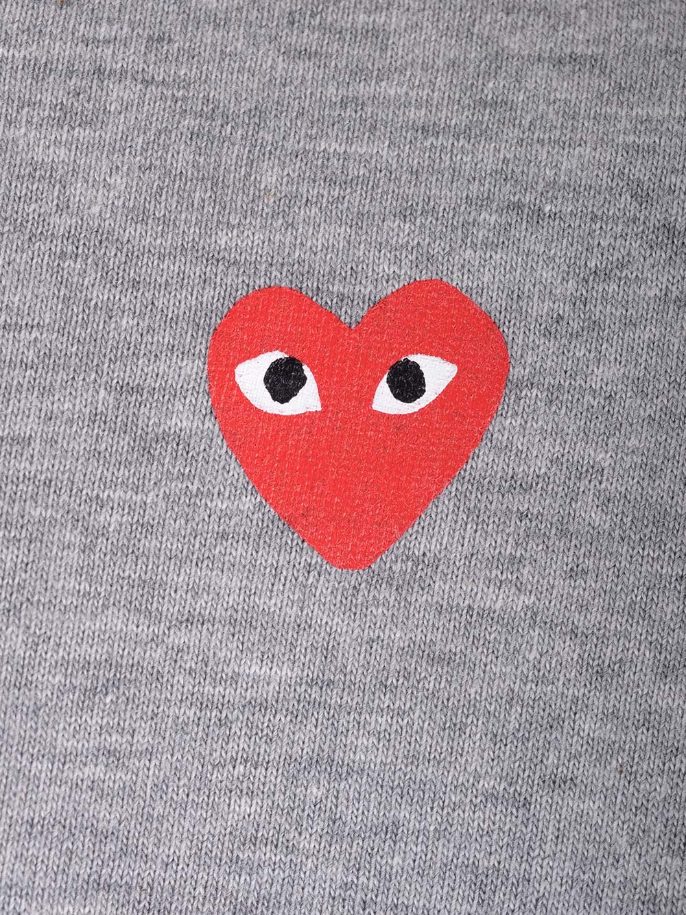 Comme Des Garçons Play T-shirt With Logo In Grey