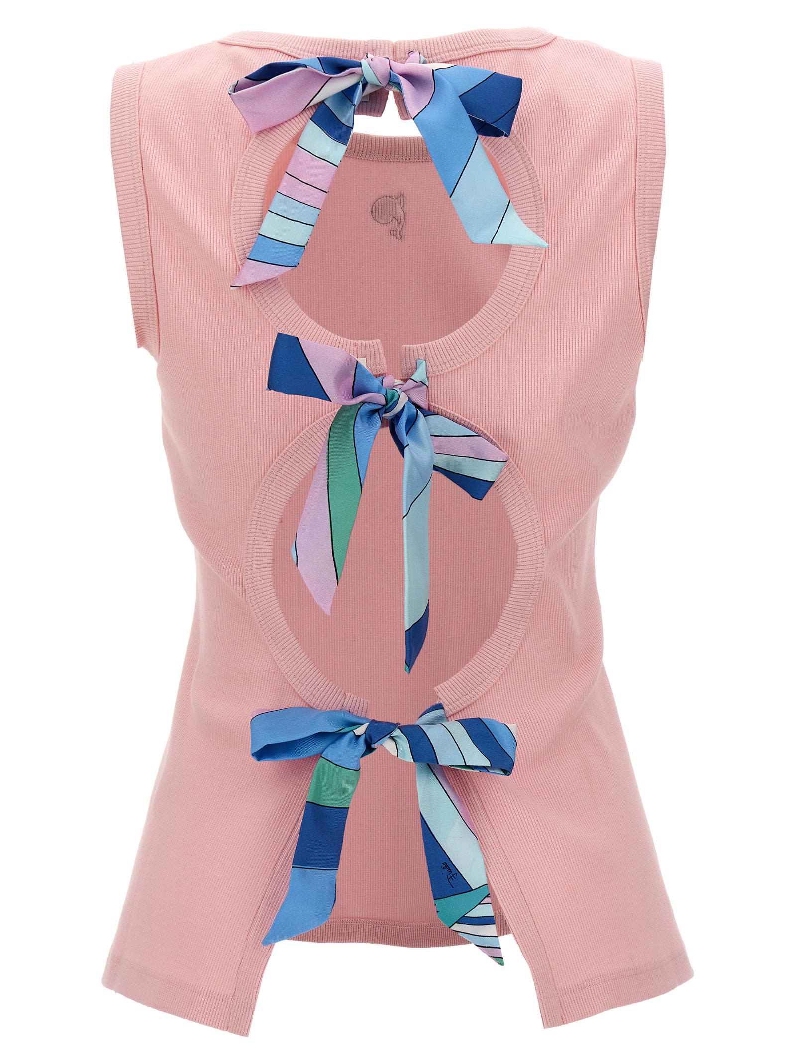Shop Pucci Iride Tank Top In Pink