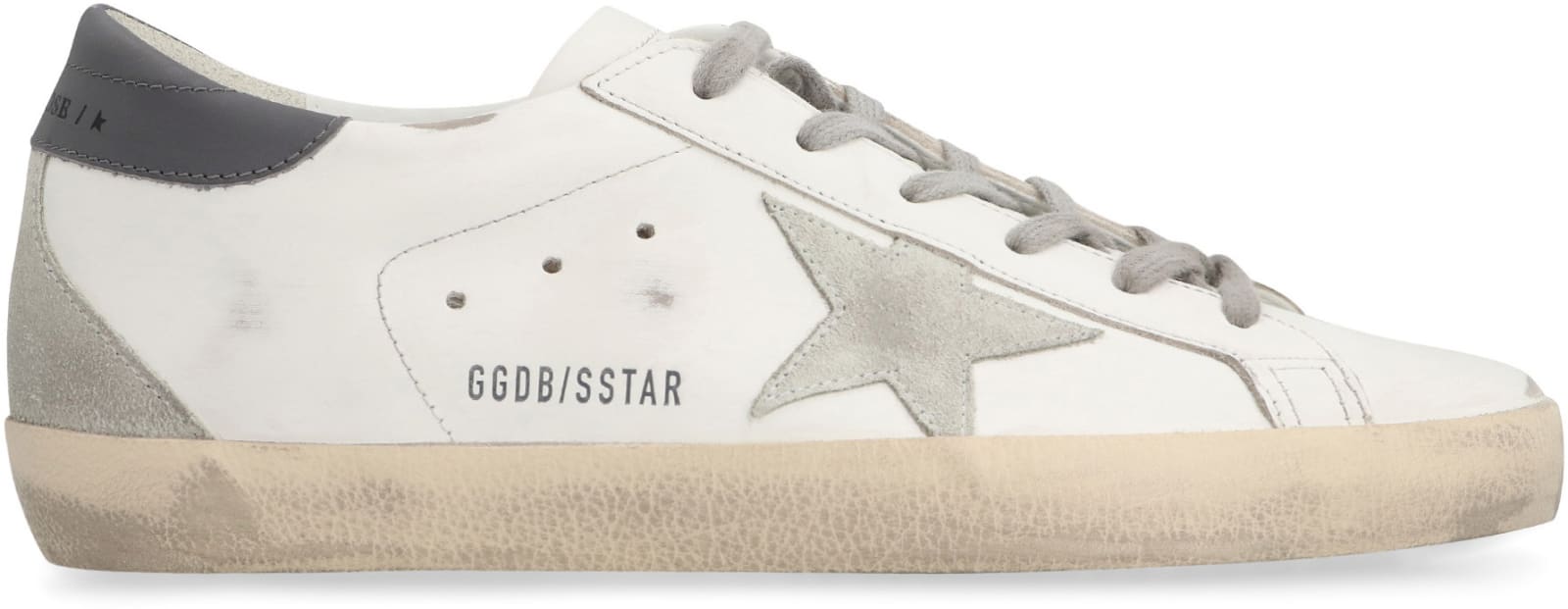 Shop Golden Goose Super-star Leather Sneakers In White