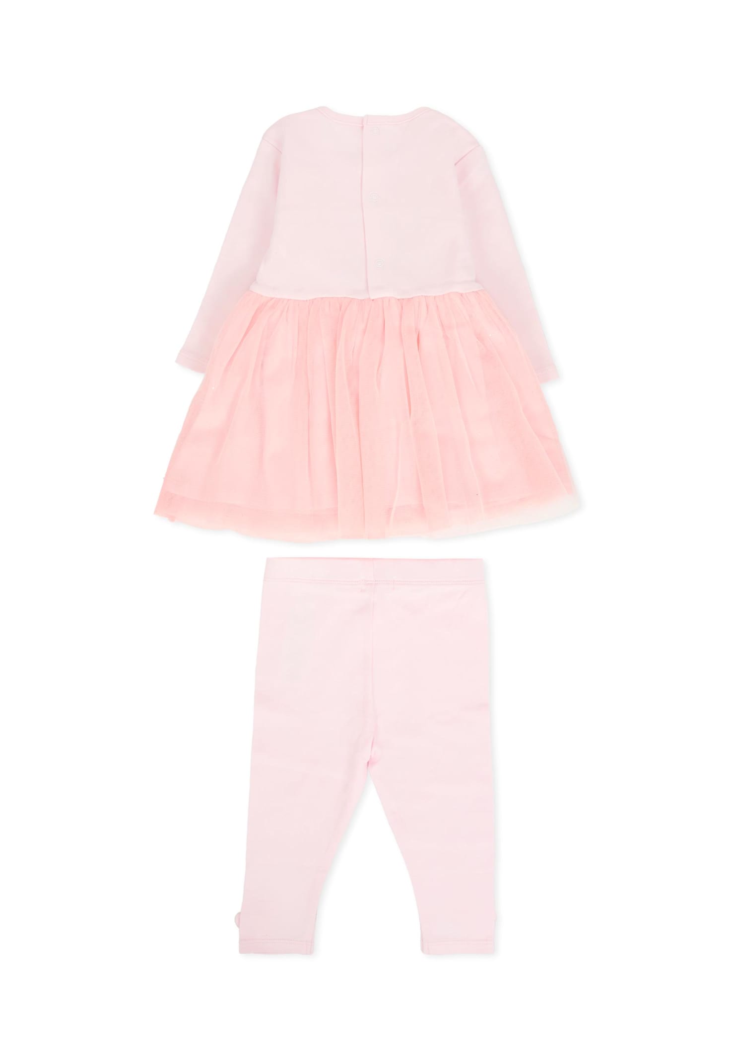 Billieblush Pink Suit For Baby Gilr With Cat In Pink